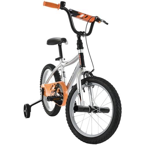 Huffy Huffy ZRX 16\" Kids Bike, Ideal for Ages 3 to 5 Years Old, Front Pegs, BMX Style Handlebar, Quick Connect Assembly, Designed for Growth, Durable Steel Frame, Enclosed Chain Guard, Silver
