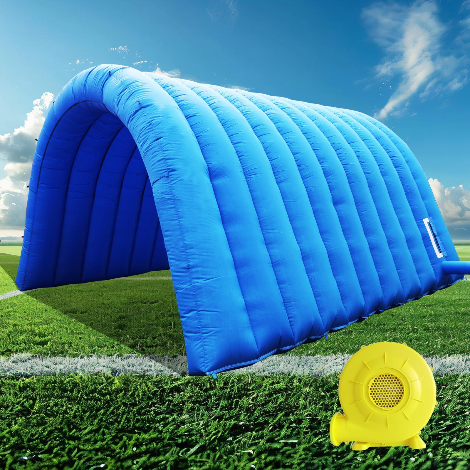 xmaybang xmaybang 16.5 x 10 x 10FT Inflatable Tunnel Sports Entrance with Blower Football Tunnel Tent Entryway for Business Advertise Party Exhibition Promotion Street,Shop,Supermarket,School Blue