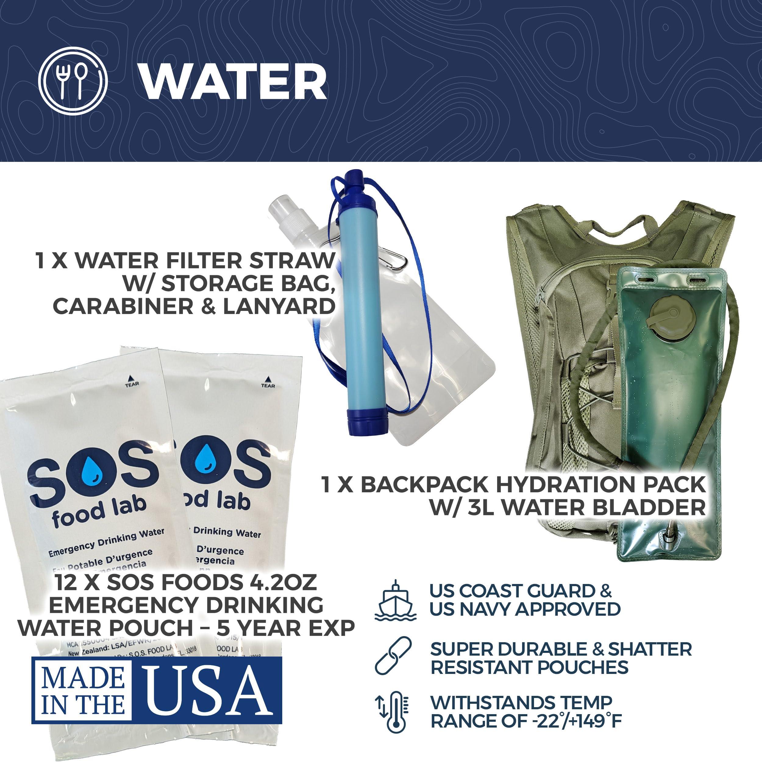 Sirius Survival Sirius Survival Bug Out Bag - Premium Bugout Backpack Pre-Packed Survival Kit - Ultimate 72 Hour Backpack Survival Kit - Comprehensive Survival Items - Go Bag Emergency (Digital Camo)