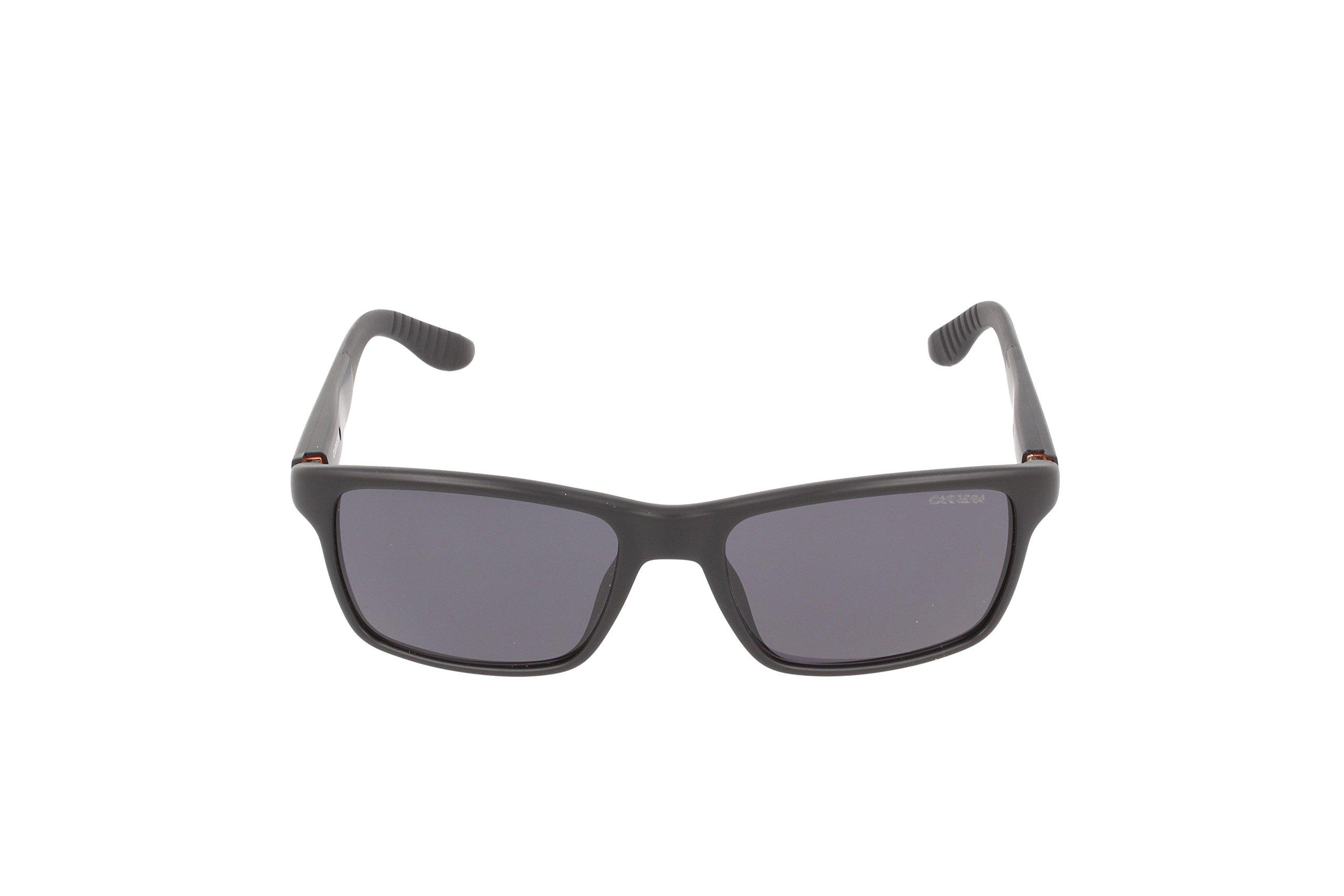 Carrera Carrera Men's CA8002/S Rectangular Sunglasses, Matte Black/Polarized Gray, 54 mm