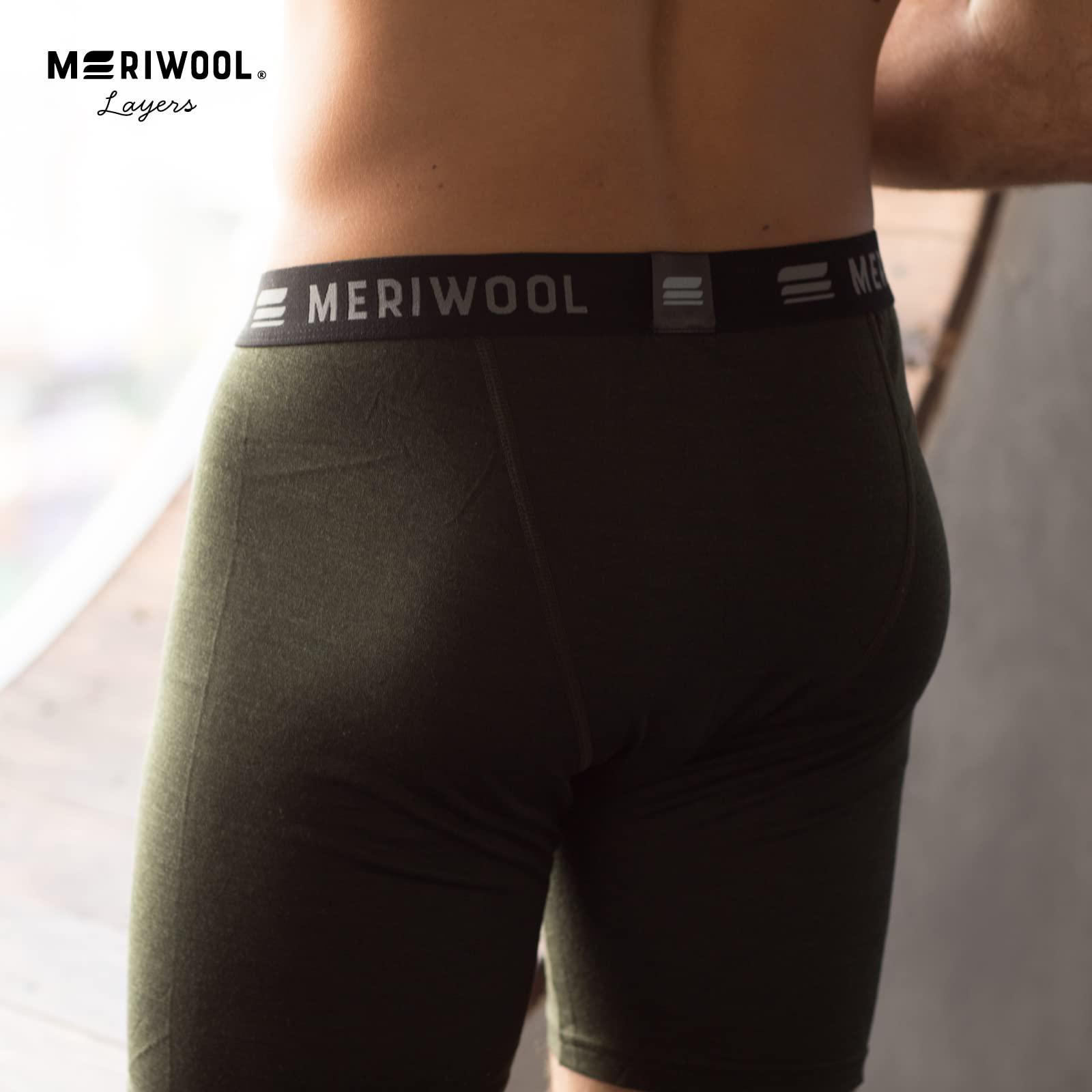 MERIWOOL MERIWOOL Mens Boxer Briefs Merino Wool Underwear Base Layer for Men