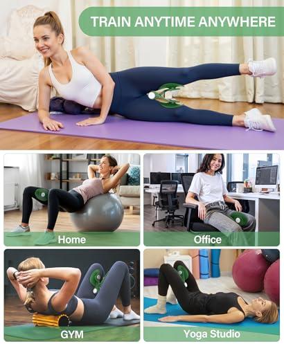 TINRIEF TINRIEF Thigh Master Hip Trainer Exercise Equipment, Pelvic Floor Trainer, Kegel Trainer for Postpartum Rehabilitation, Trimmer Inner Thigh, Thigh Workout Equipment (Dark Green)