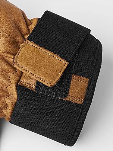 Hestra Hestra Mens Ski Gloves: Fall Line Winter Cold Weather Leather 3-Finger Mittens, Cork, 6