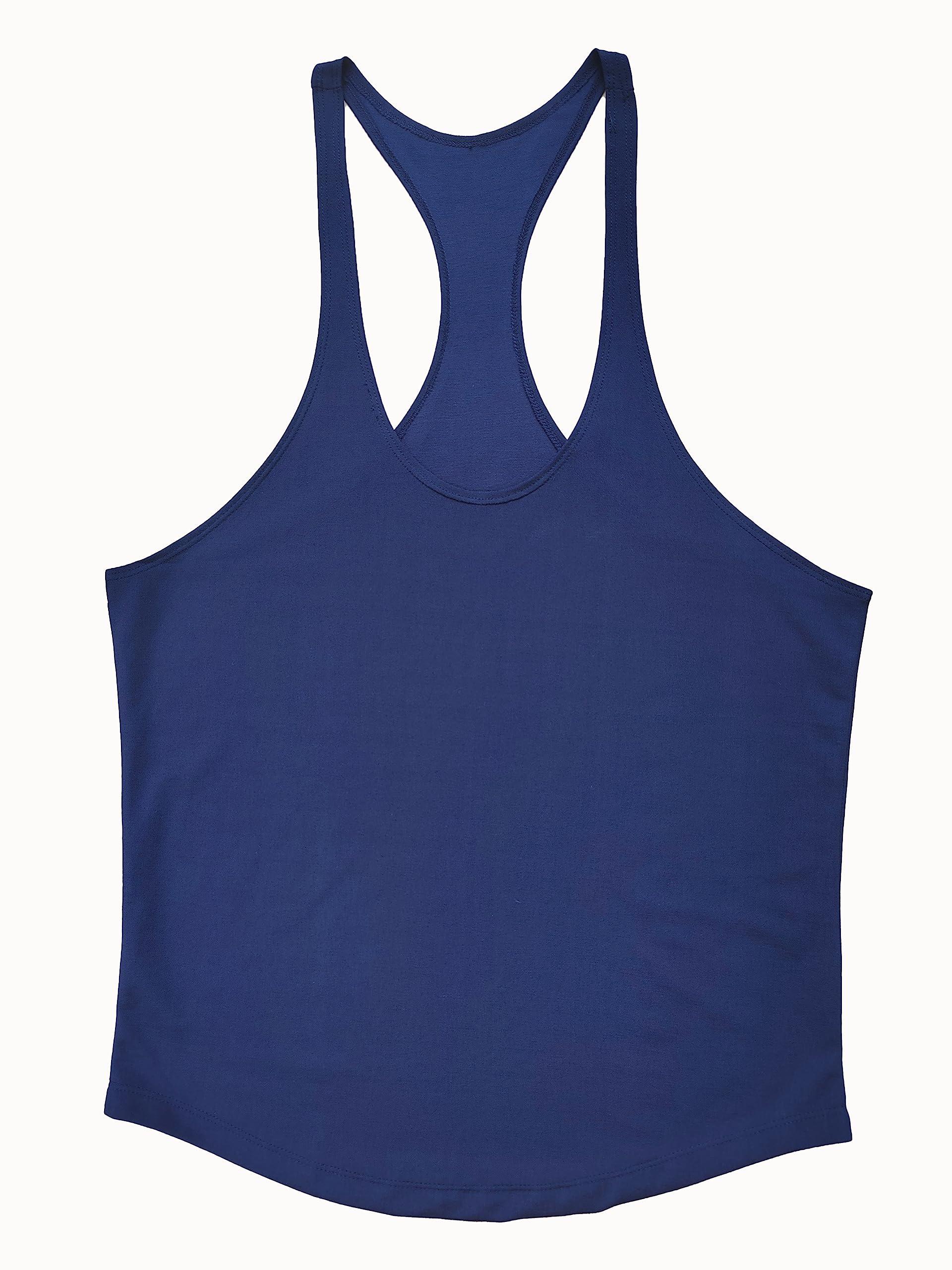 TNWUBOLN TNWUBOLN Men\'s Stringer Bodybuilding Workout Gym Tank Tops Training Cotton Fitness Y Back T Shirts