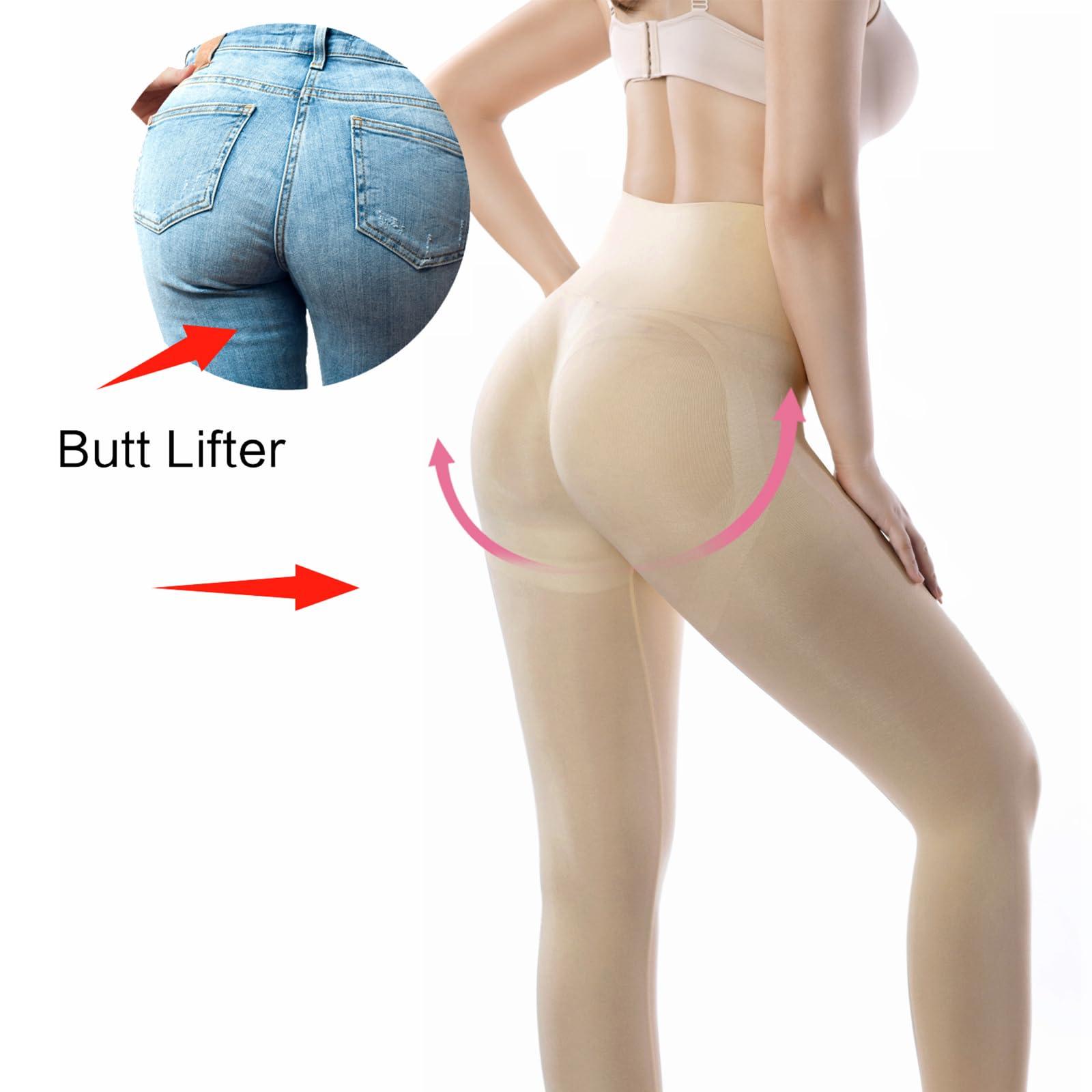 +MD +MD Shapewear for Women Tummy Control Seamless High Waisted Light Compression Footless Tights Leggings Body Shaper for HIPS and Thighs (XX-Large,Light Nude)