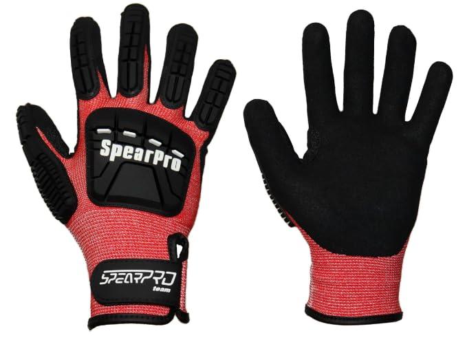 SpearPro SpearPro Dyneema Lobster Gloves (Red, Small)