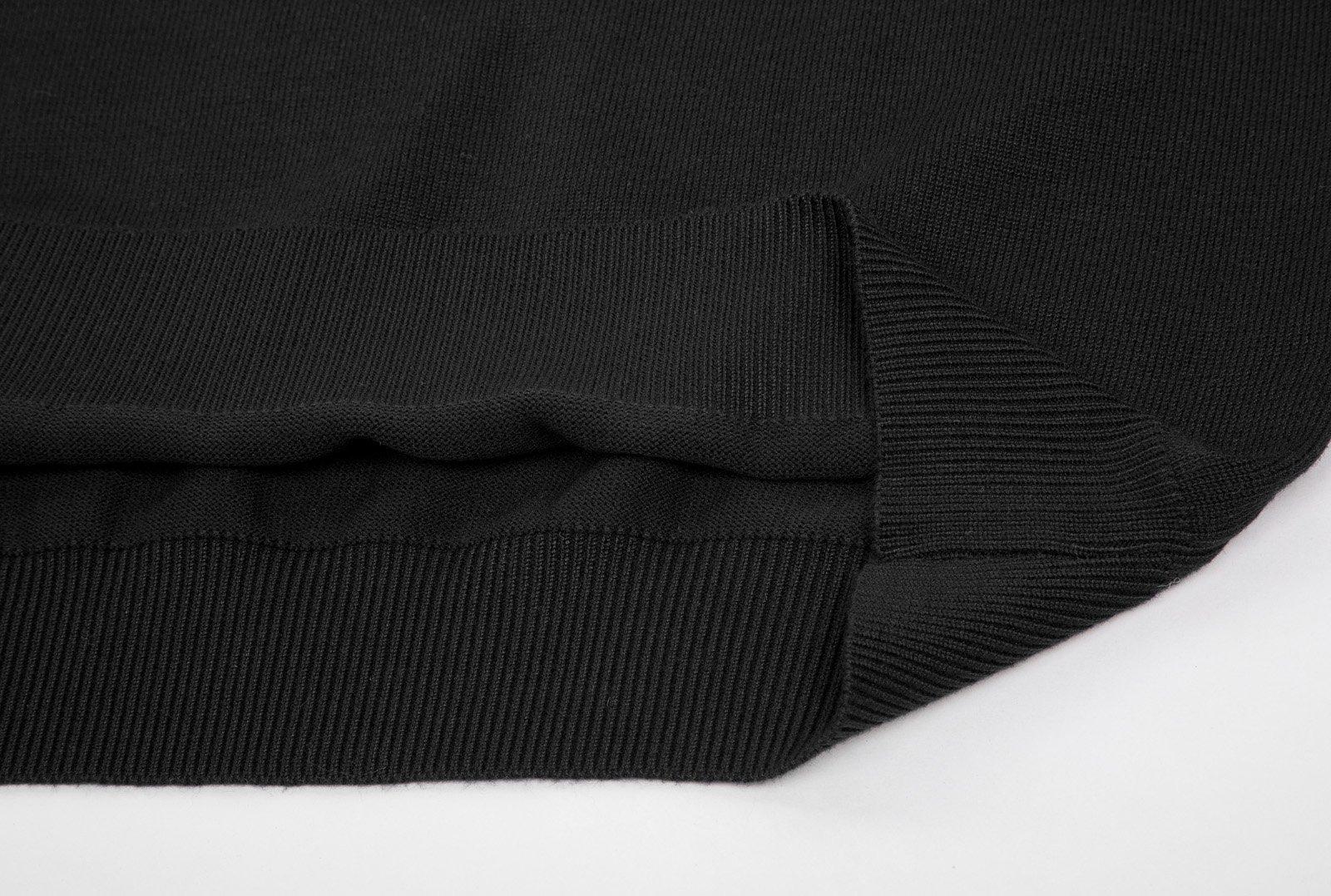 PJ PAUL JONES PJ PAUL JONES Men V Neck Sweater Vests Basic Slim Fit Solid Plain Sleeveless Pullover Sweater Vest Black 3XL