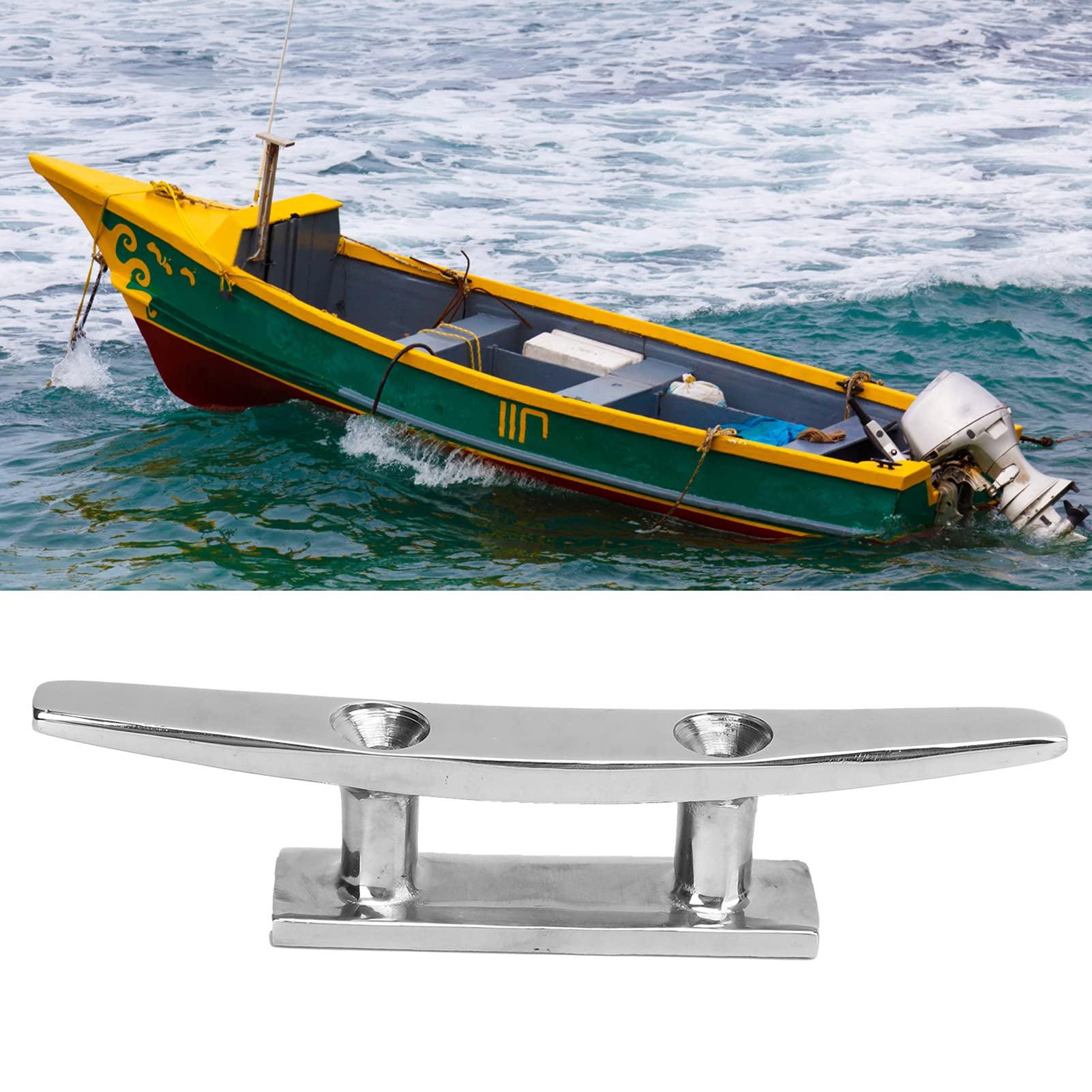 ChengyuWei ChengyuWei 6in Low Flat Dock Cleat 2 Hole Deck Rope Anchor Line Holder Tie Down, Made of 316 Stainless Steel, Highly to, Ideal for Marine Boats, Kayaks, and Docks,