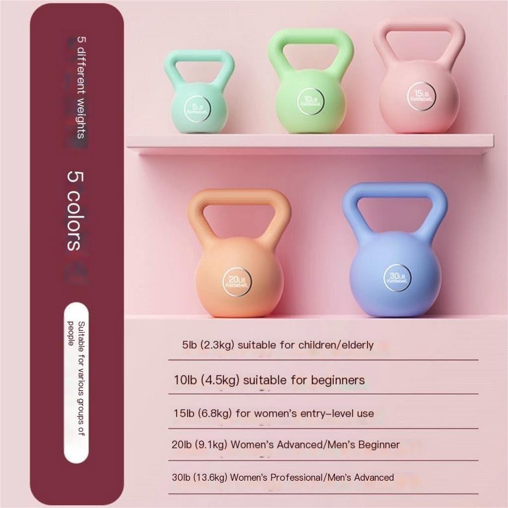 HAMEXLN HAMEXLN Kettlebell Dumbbell Set Ecological Fitness Home Dumbbells with Adjustable Weight Kettlebell Base Supports Kettle Weight Lifting Dumbbells, 2.5 kg, Pink