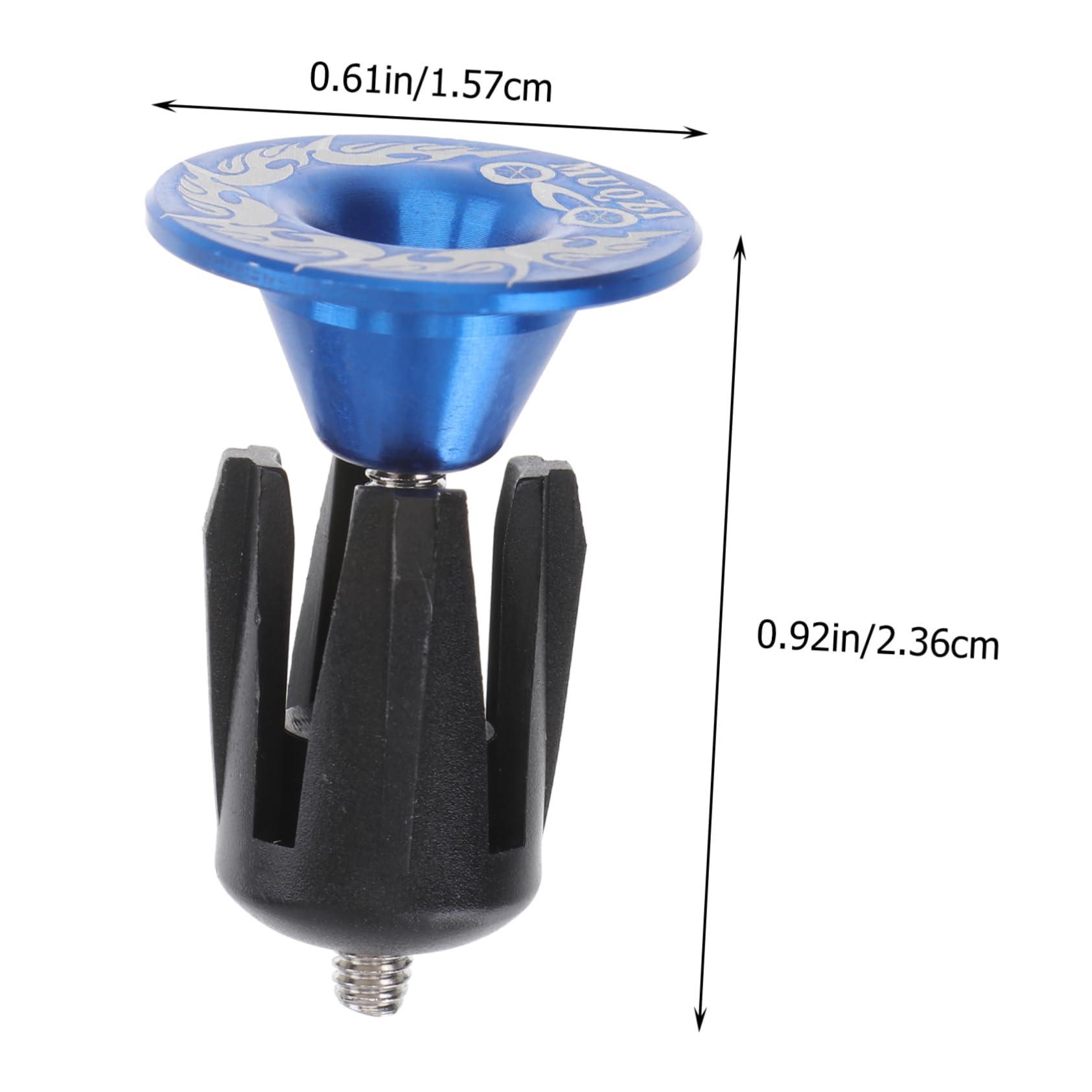 HANABASS HANABASS Aluminum Alloy Bar End Plugs for Mountain Road Bikes Lightweight Durable Caps with Silver Ring Easy to Install Handlebar End Caps Blue