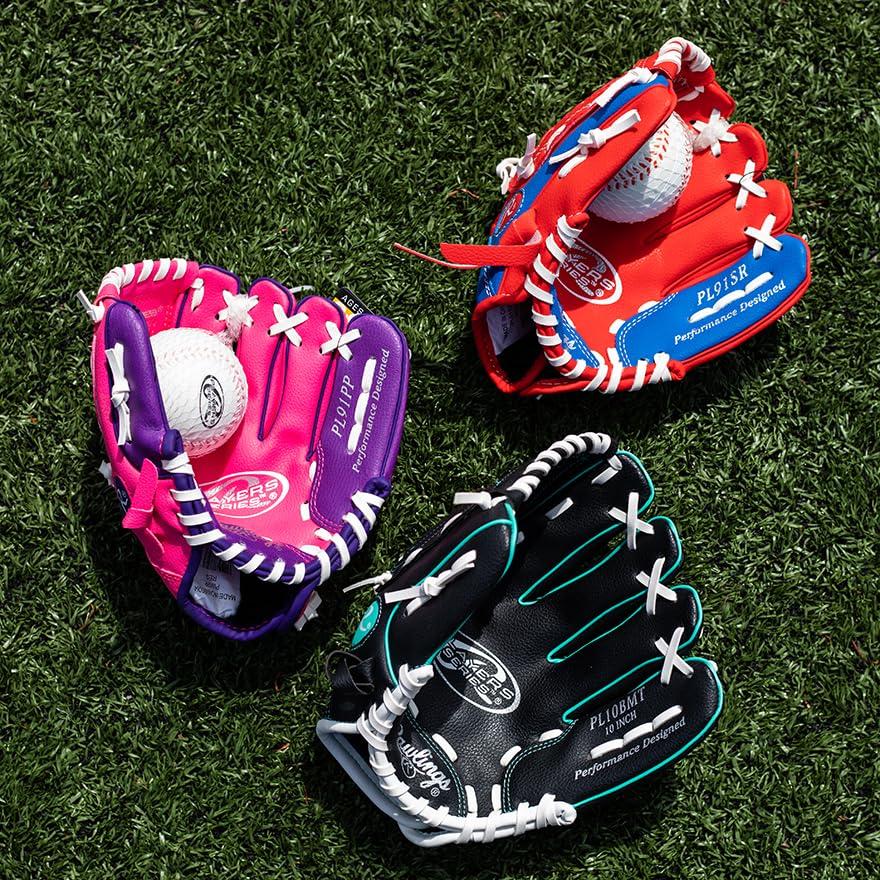 Rawlings Rawlings | PLAYERS Series T-Ball & Youth Baseball Glove | Right Hand Throw | 9\" | Baseball Theme