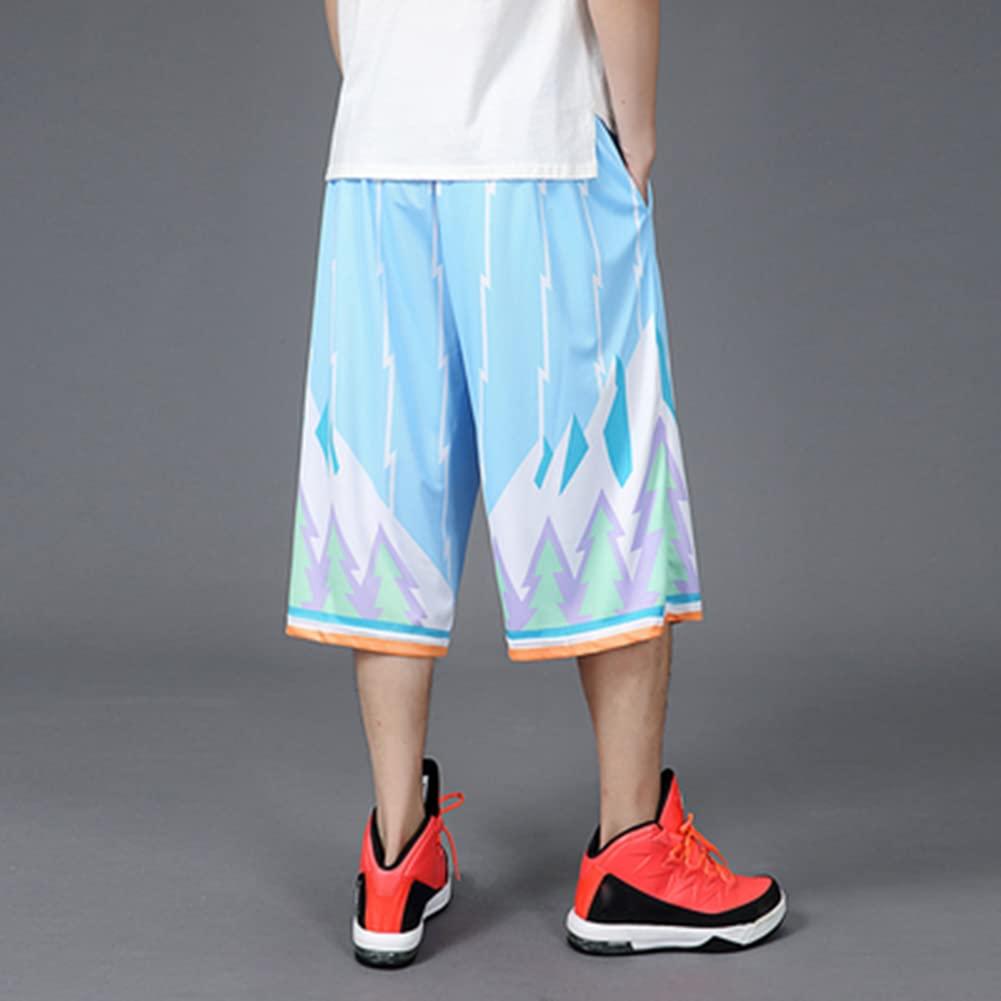 XYGJZ Long Basketball Shorts Men Big and Tall 3X Summer Activewear Casual Mens Workout Black Summer Wear(21506Black,3XL)