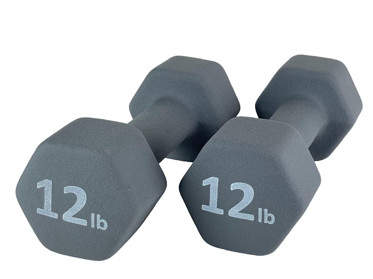 Rainforest Basics Rainforest Basics Neoprene Coated Dumbbell Hand Weight Set (54-Pounds total -2 Pairs (12-LB, 15-LB))