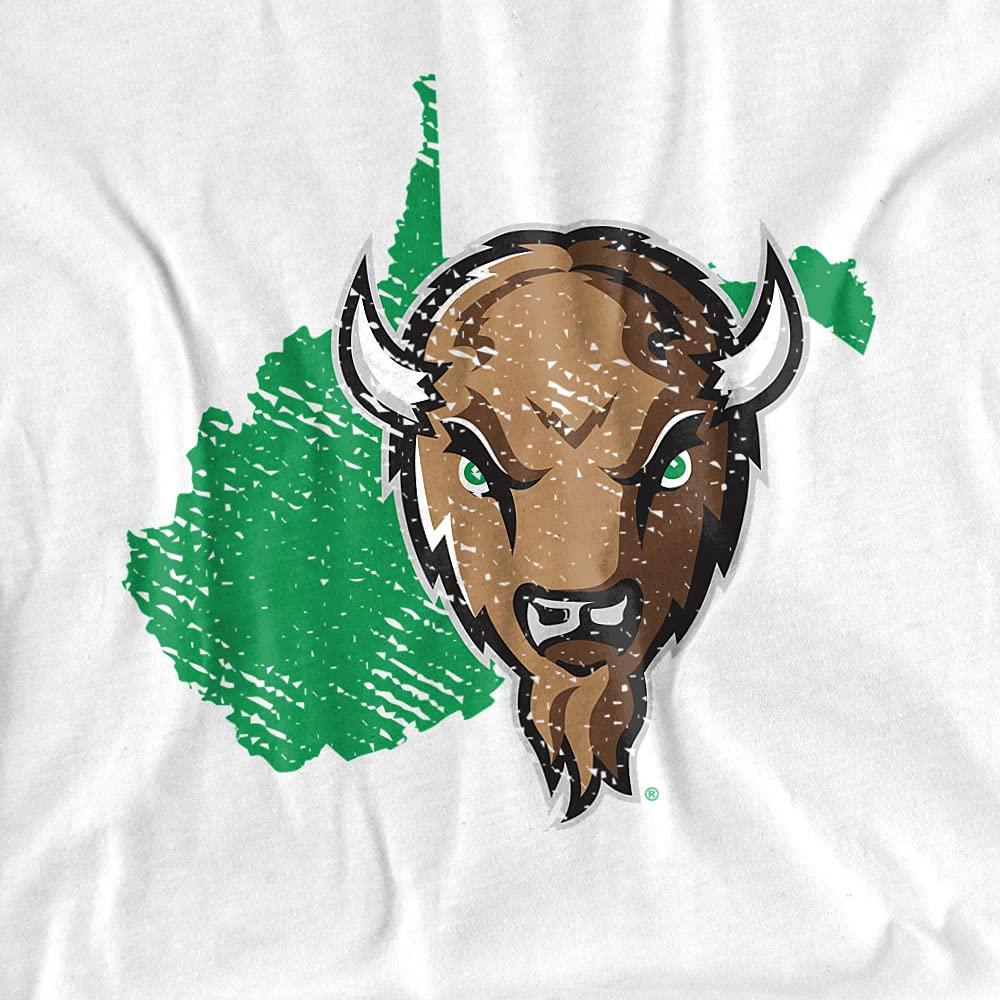 Marshall University Marshall University Official State Shape Unisex Adult T-Shirt, White, 5X-Large