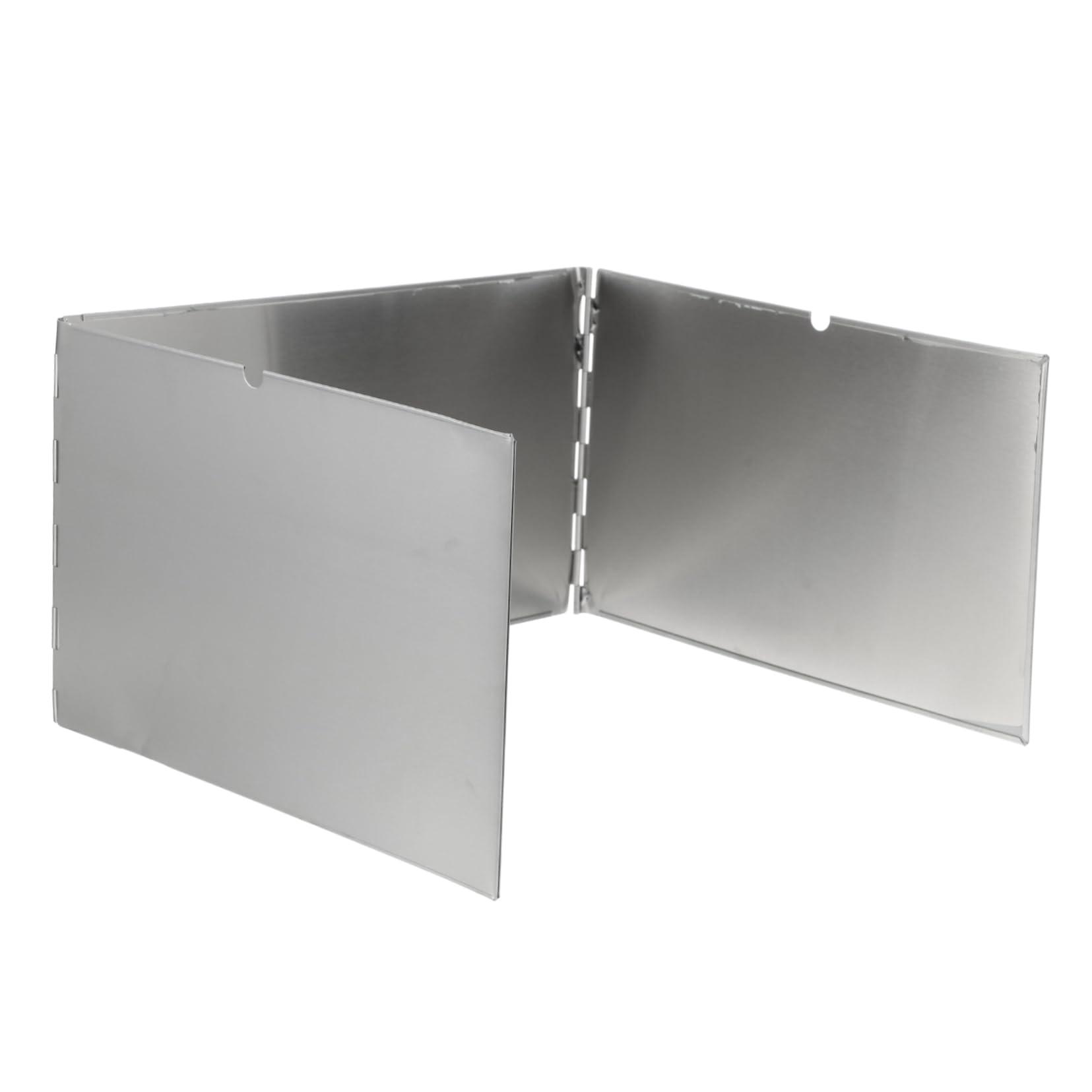 Yardwe Yardwe 1set Folding Stainless Steel Windscreen for Outdoor Camping Stove Efficient Lightweight Travel Accessory for Hiking and Cooking