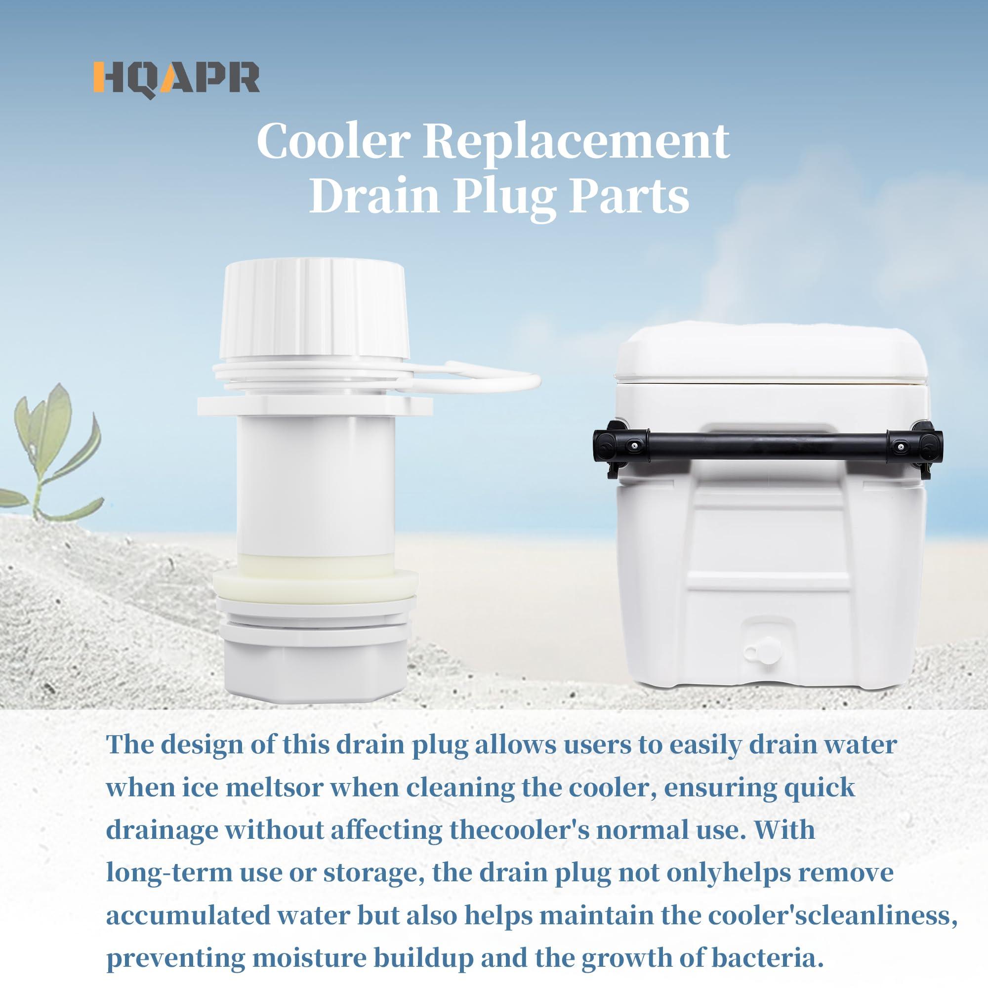 HQAPR HQAPR Threaded Drain Plug with Plastic Tethered Cap for Cooler,Compatible with Igloo 50-165 Qt Coolers, Cooler Drain Plug Replacement Parts