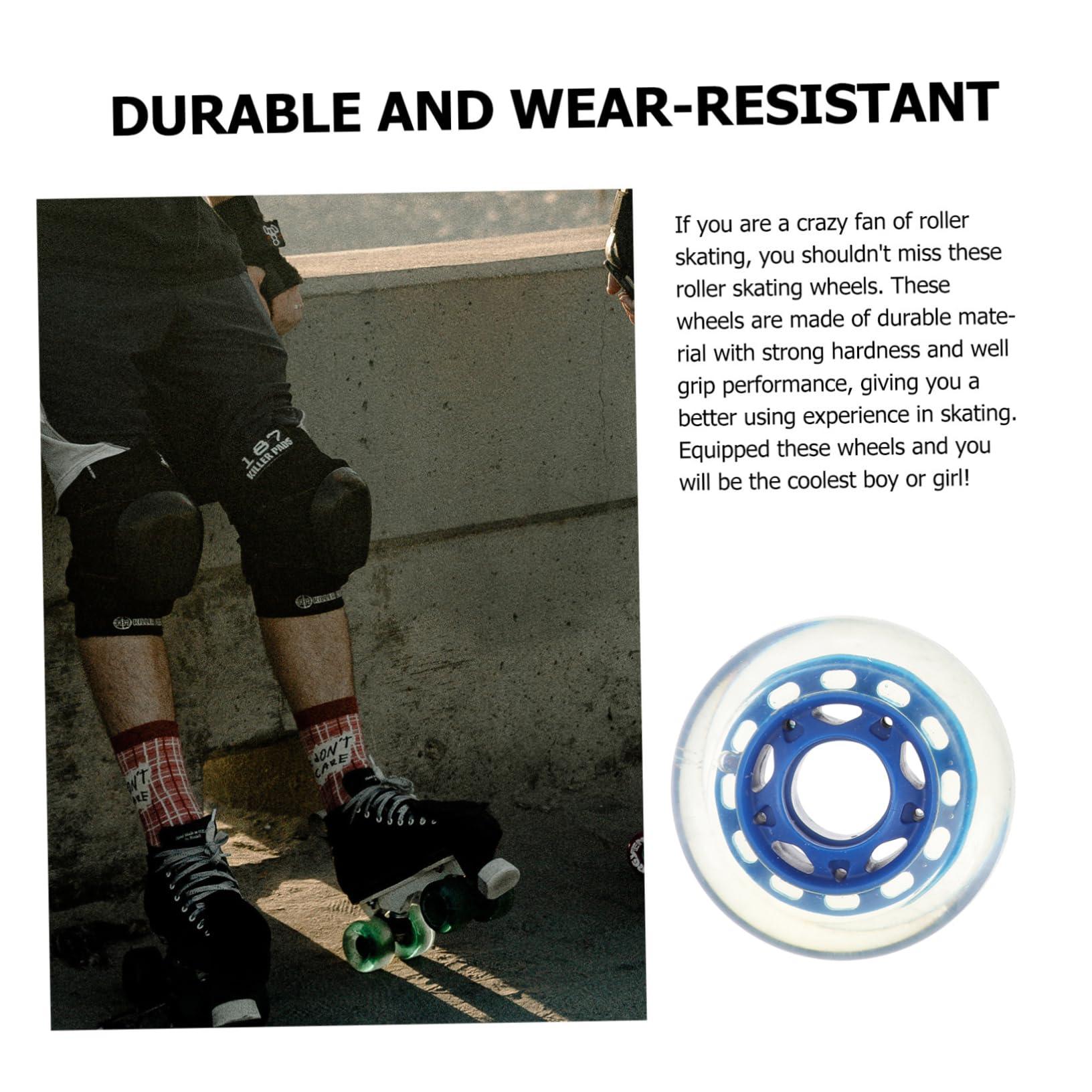 BESPORTBLE BESPORTBLE 4pcs Pulley Skates Accessories Skateboard Replacement Parts Outdoor Skates Indoor Roller Skate Wheels Inline Roller Wheels High Elasticity Child Polyurethane Pu Supplies