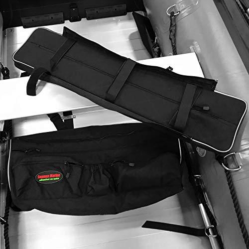 Seamax Seamax Universal Inflatable Boat Bench Seat Cushion and Detachable Seat Bag with Sunlitec 3-Layers Fabric and Reflective Edges (Size C - 38\" for 360-390 Boats)