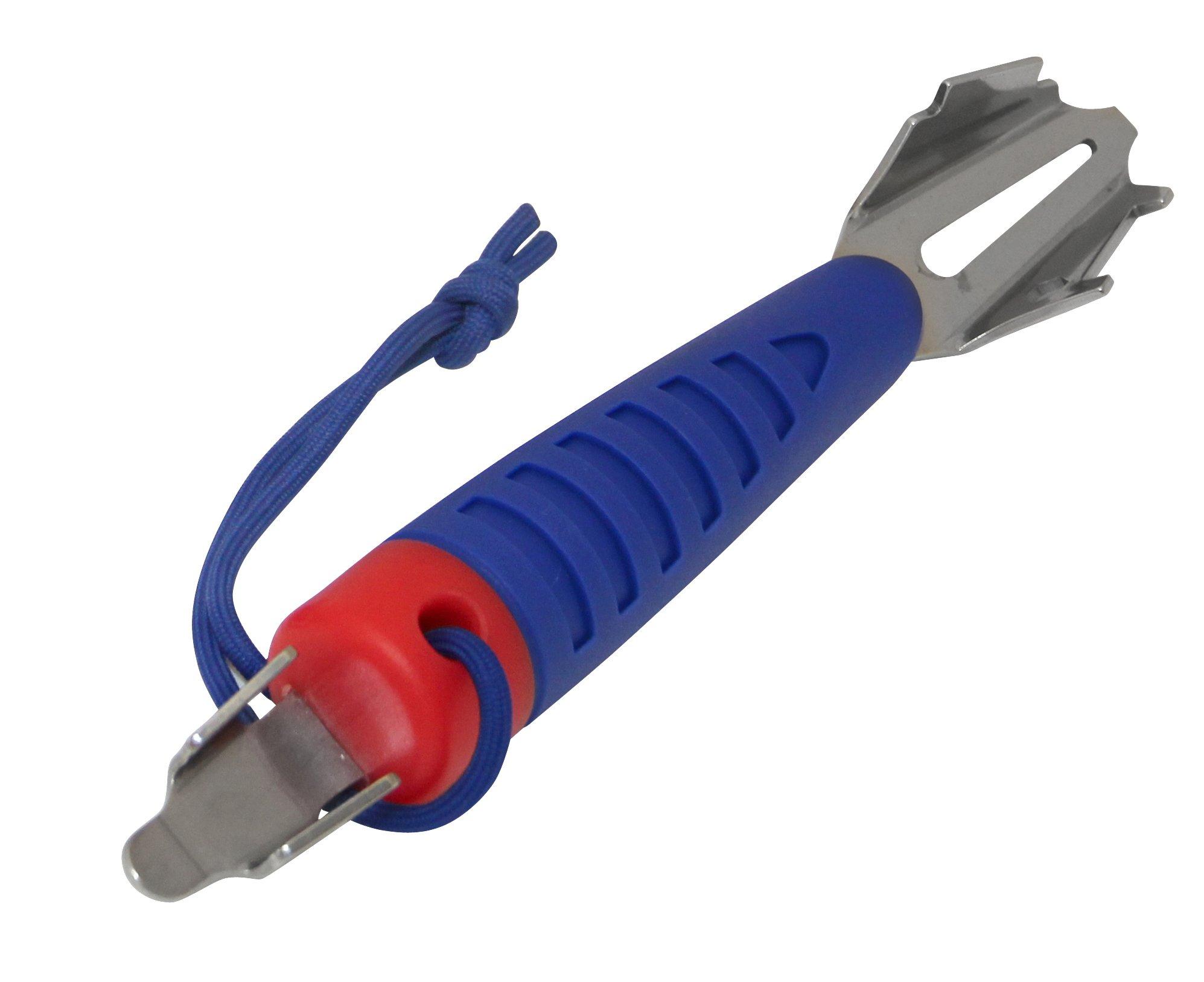 Ironwood Pacific DeckMate 6-in-1 Boat Tool, Includes 2 Deck Keys, Shackle Key, Zipper Pull, Screwdriver, and Hex Tool