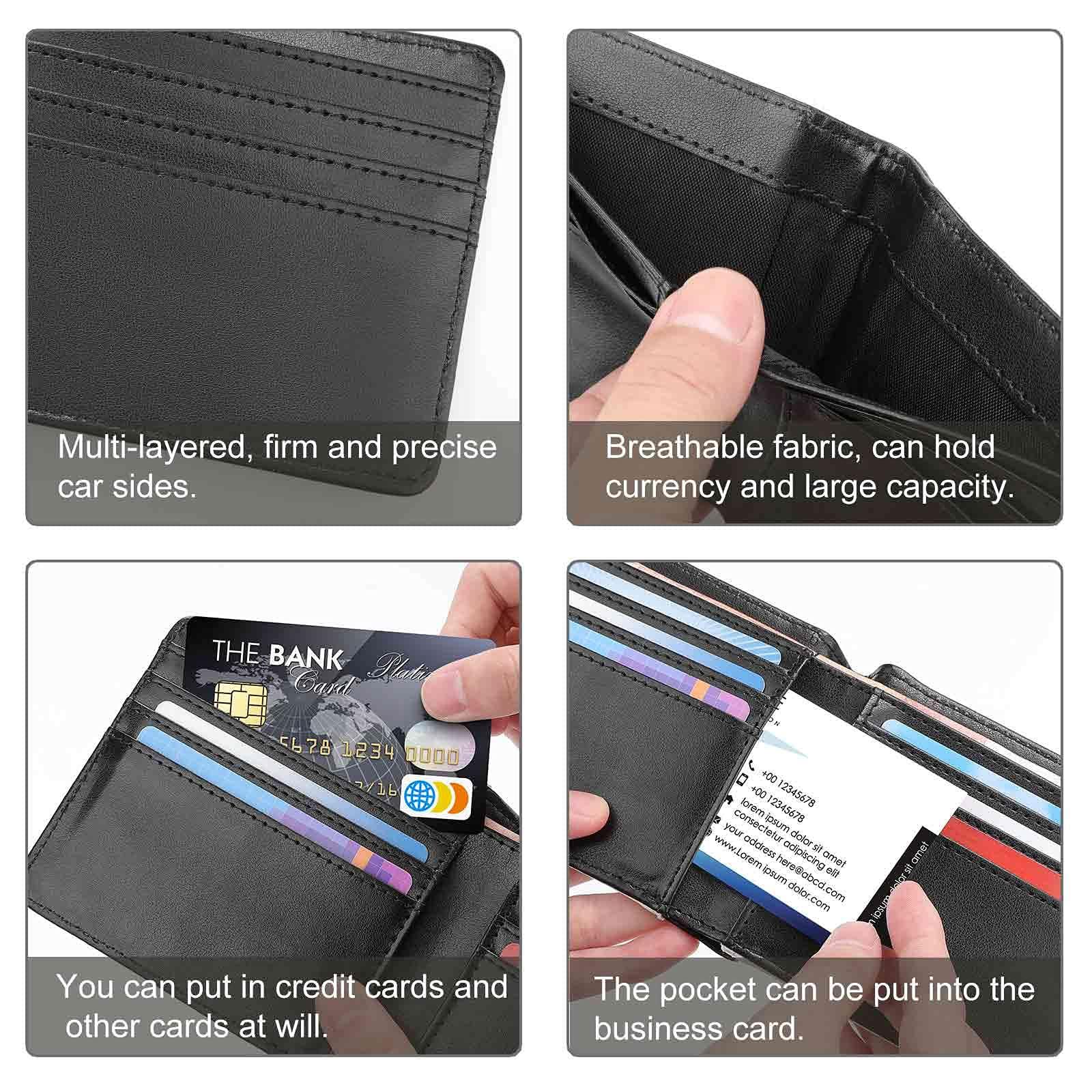MHXYZHW Cute Monkey Men's Wallet Bifold with RFID Blocking Slim Wallet with Card Slots Gift for Women