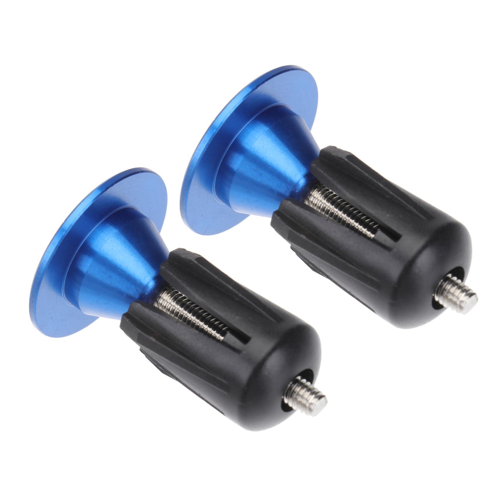 HANABASS HANABASS Aluminum Alloy Bar End Plugs for Mountain Road Bikes Lightweight Durable Caps with Silver Ring Easy to Install Handlebar End Caps Blue