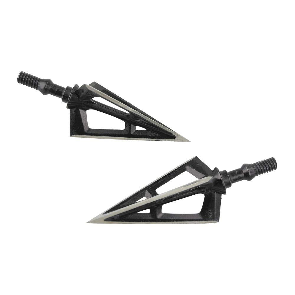 AMEYXGS AMEYXGS 6pcs/12pcs Archery Hunting Arrowheads Blade Broadhead Screw in Arrow Tips Detachable Arrow for Hunting Outdoor Shooting Target Practice Accessories and Box (Type 28, 6 pcs)