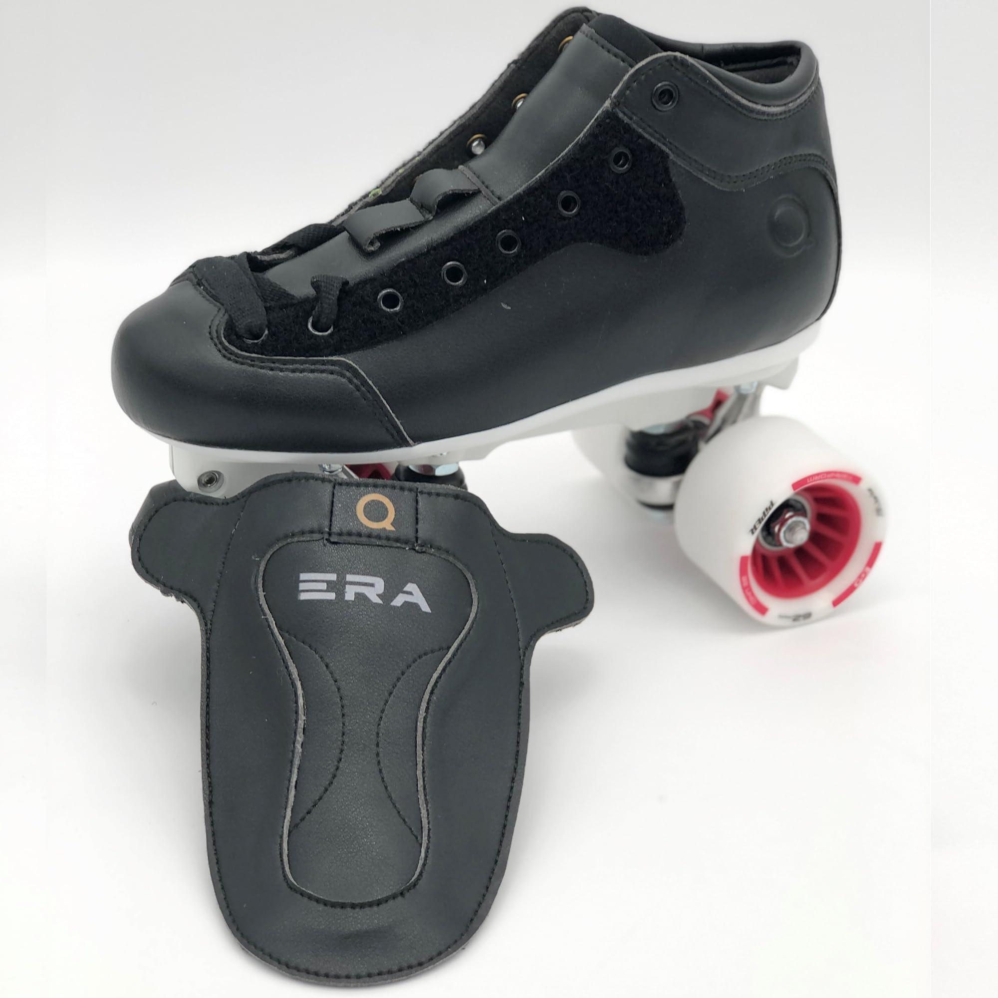 Uniq Skates Uniq Skates Quad Speed Jam Roller Skates - High-Performance Skates - Durable Construction, Cushioned Lining, Lightweight Design - Ideal for Jam Skates Enthusiasts - Size Men 5 / Ladies 6 - black-green