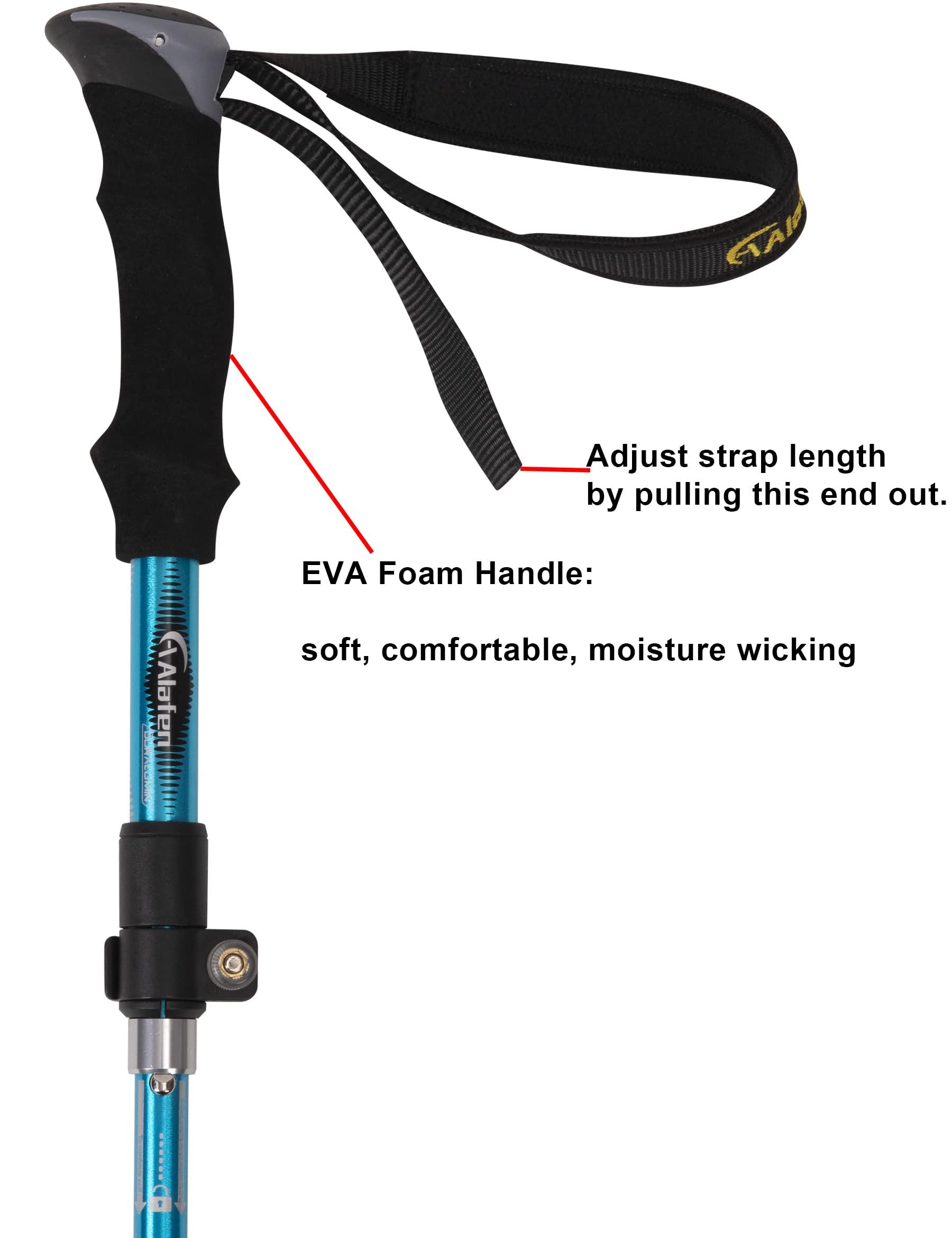 A ALAFEN A ALAFEN Walking Stick - Collapsible Trekking Pole for Men and Women,7075 Aluminum Hiking Stick for Seniors