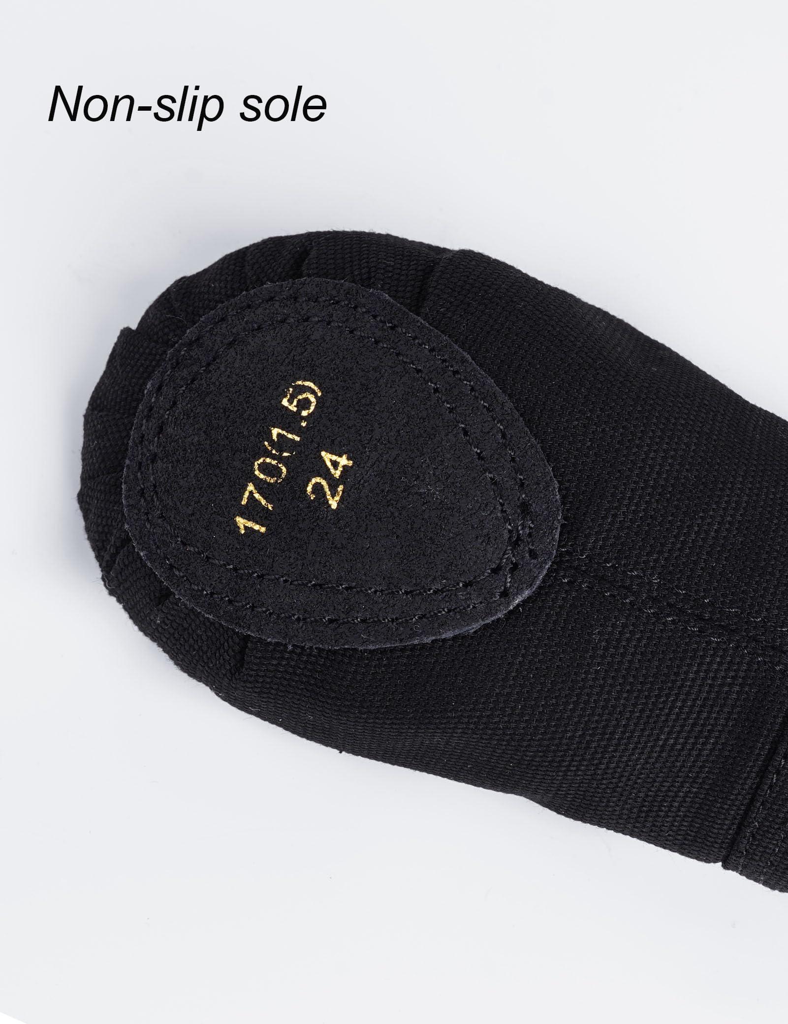 Lovdaswi Canvas Ballet Dance Shoes Men Split Sole Ballet Slippers Black