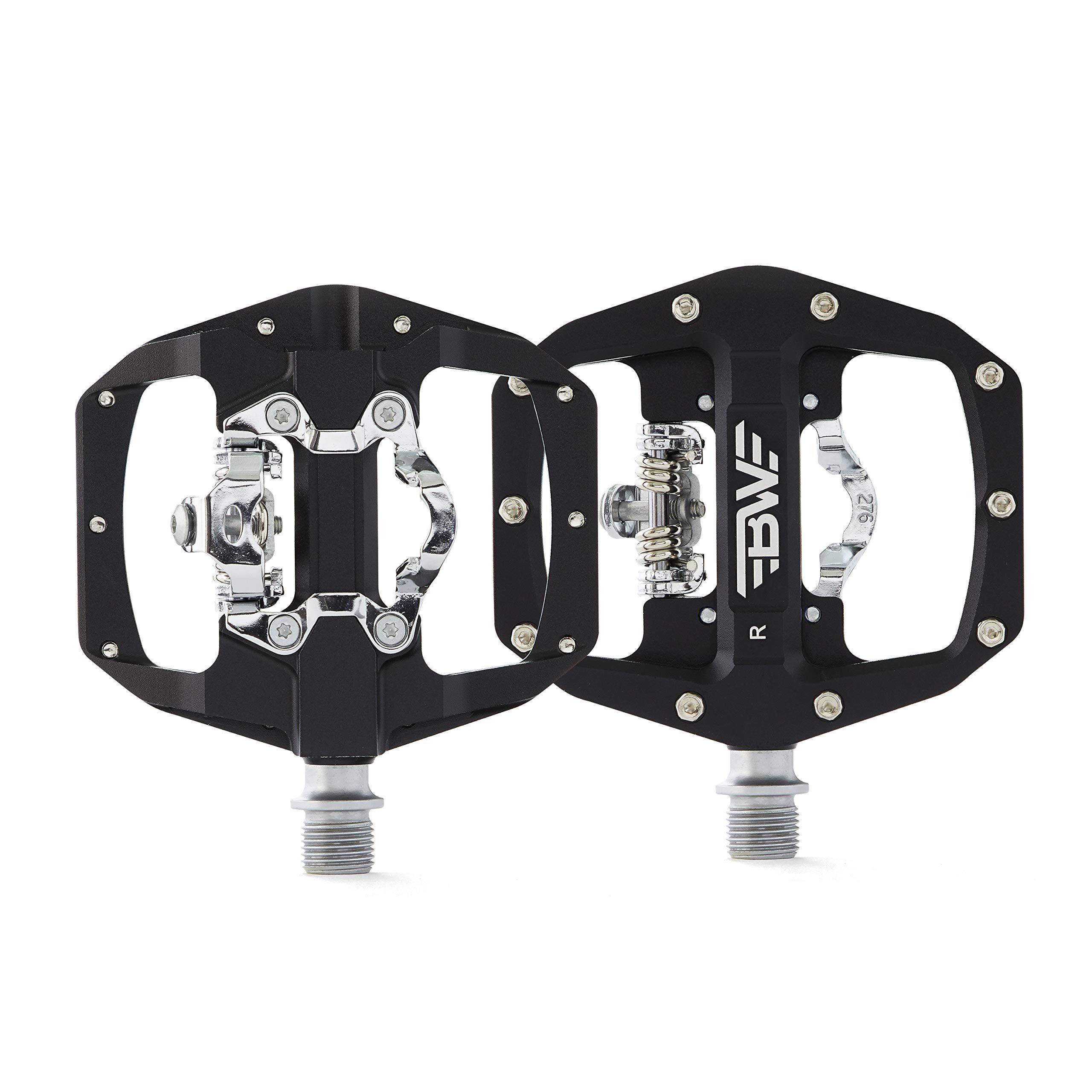 BW USA BW USA Rock Garden Combo Pedals Dual Sided MTB Platform and SPD Compatible Bike Pedals