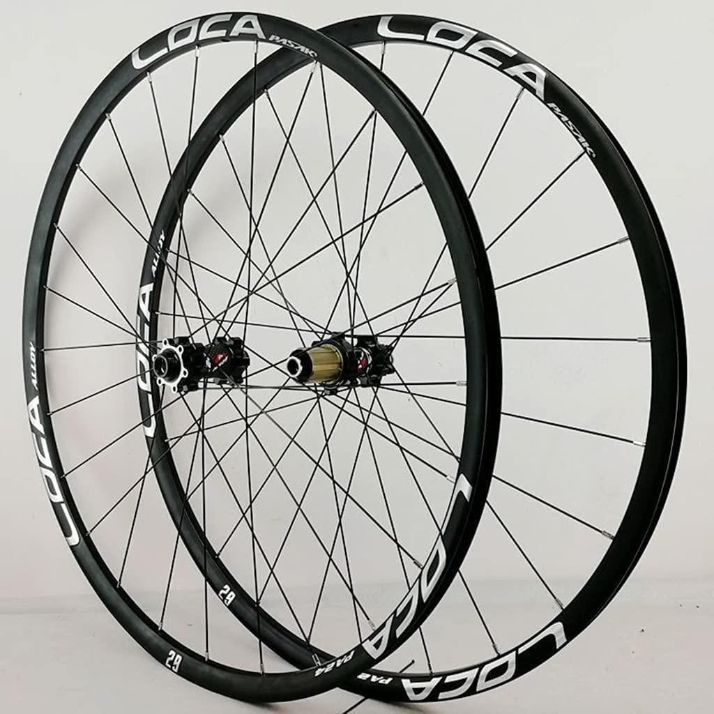 ZECHAO ZECHAO 26/27.5/29in Front and Rear Bike Wheelset,24 Holes Thru Axle Ultralight Aluminum Alloy Mountain Rim Disc Brake 8 9 10 11 12 Speed Wheelset (Color : Silver-2, Size : 27.5INCH)