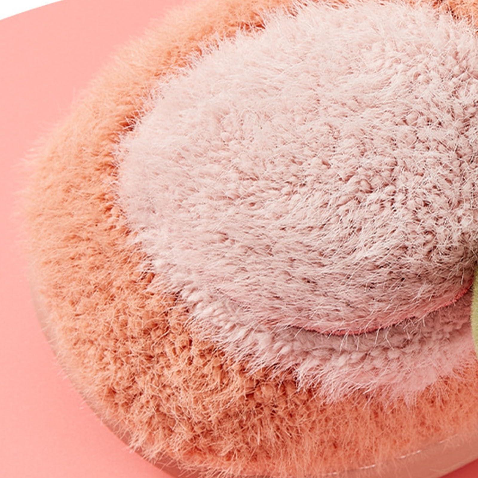 NineFit Basics Toddler Kids Slippers Fluffy House Slippers Warm Cute Animal Home Slipper Plush Indoor (Red, 13.5 Little Child)