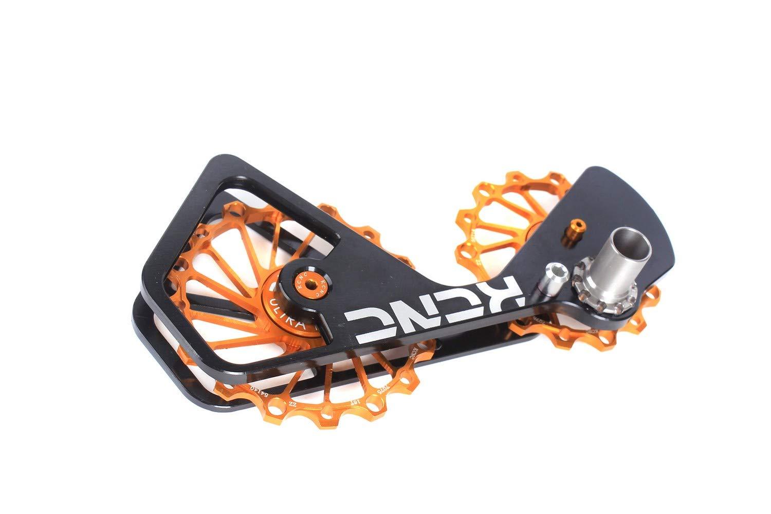 KCNC KCNC Road Cyclocross Bicycle Bike OSPW Oversized Derailleur Pulley Wheel System for Shimano Dura Ace/Ultegra 6700/6800/7800/7900/7970/9000/9070 use (Gold)