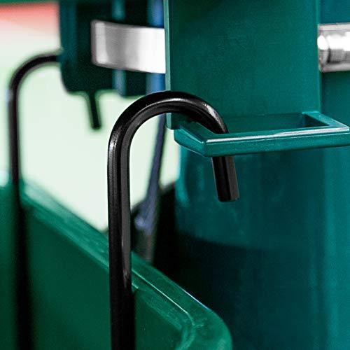 Vermont Vermont Tennis Court Trash Can & Shelf | Durable PVC with Aluminum Bracket