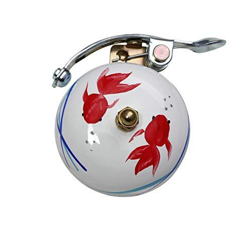 Crane Crane Handpainted Bike Bell, Koi (Goldfish) Design, Suzu Bicycle Bell, Made in Japan for City Bikes, Cruisers, Road Bikes or MTB, Fits Handlebar diameters 22.2 to 26.0mm