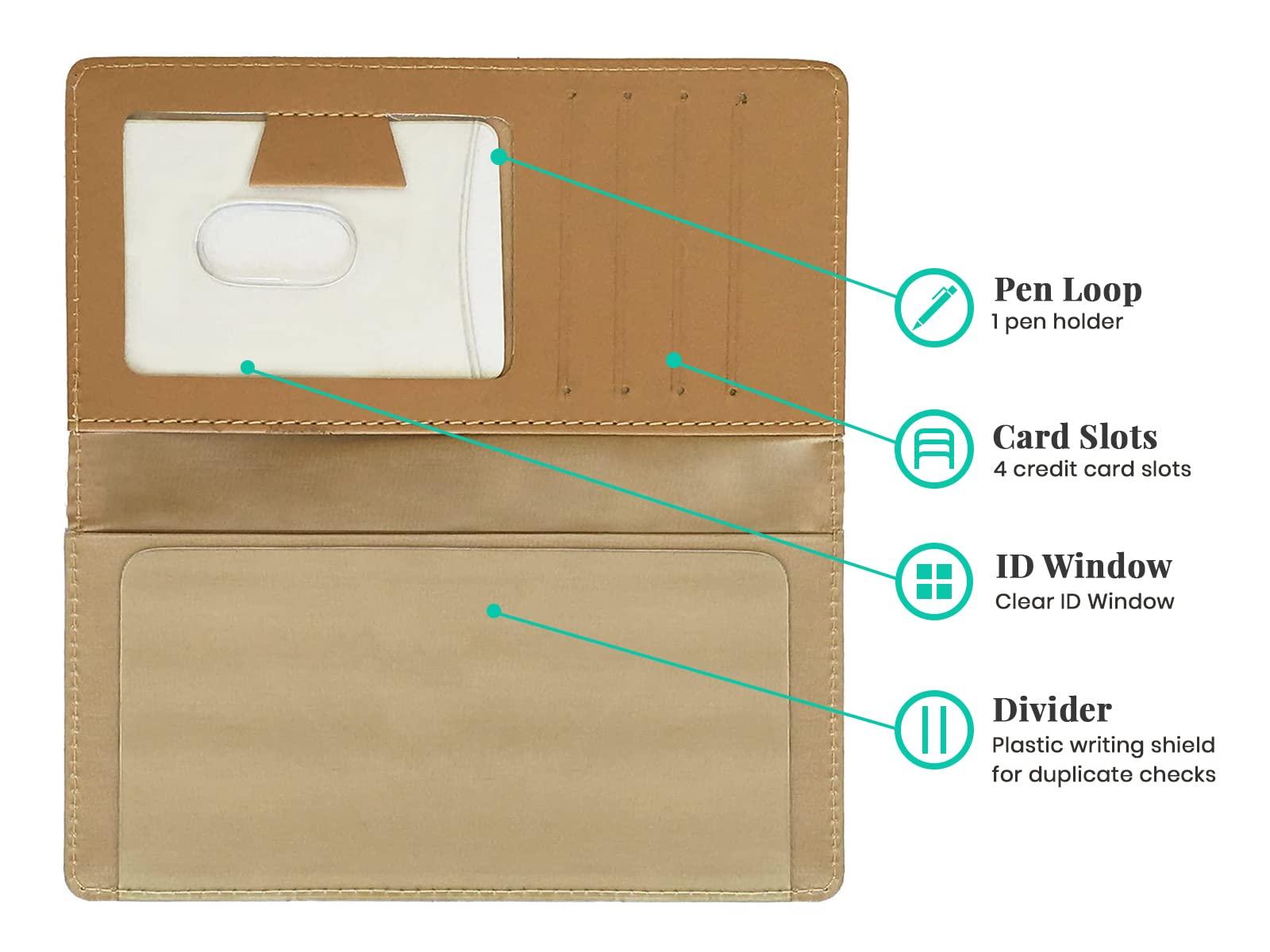 123 Cheap Checks 123 Cheap Checks Hawaiian Print Designer Checkbook Cover, with Credit Card Slots and Pen Loop