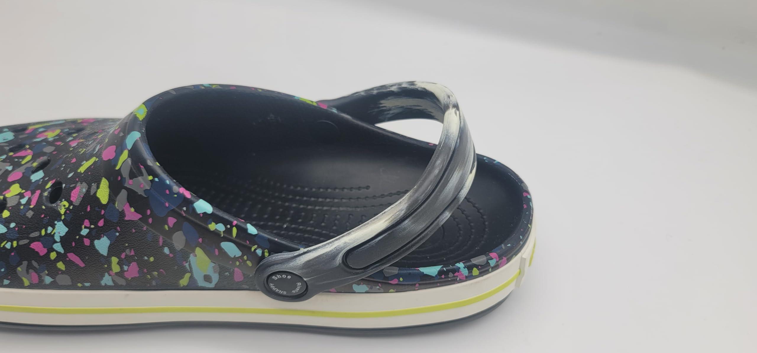 Snappy Shoe Rivets Snappy Straps for your Clogs or Croc (blackwhite, 8inches)