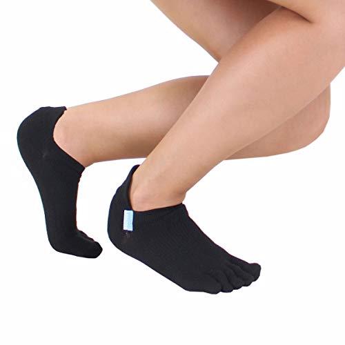 TOETOE ToeToe Running Anklet Toe Socks-Black-S