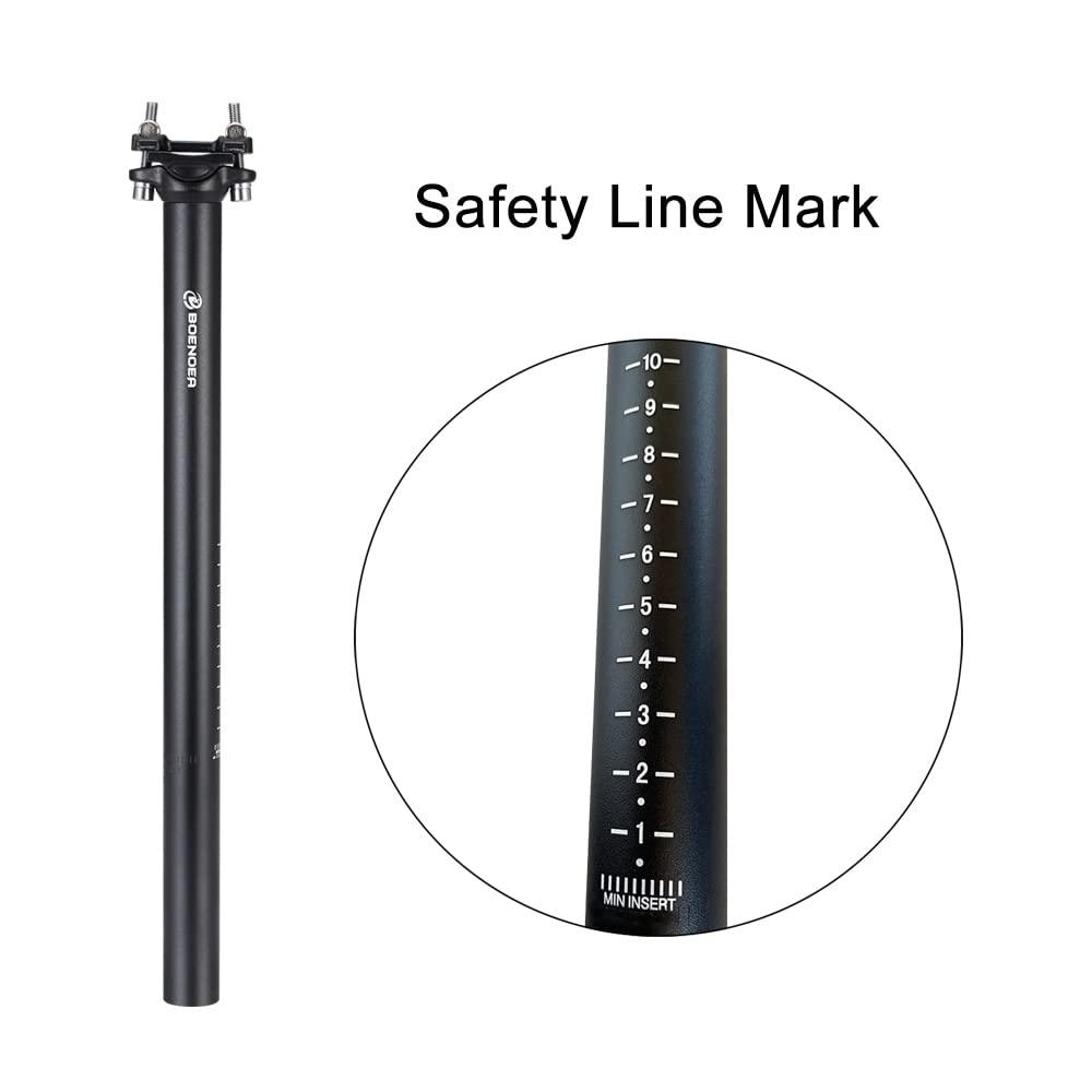 Boenoea Boenoea Bike Seatpost 25.4 27.2 28.6 30.9mm Aluminum Alloy Bicycle Seat Post 400mm for Road Bike MTB BMX