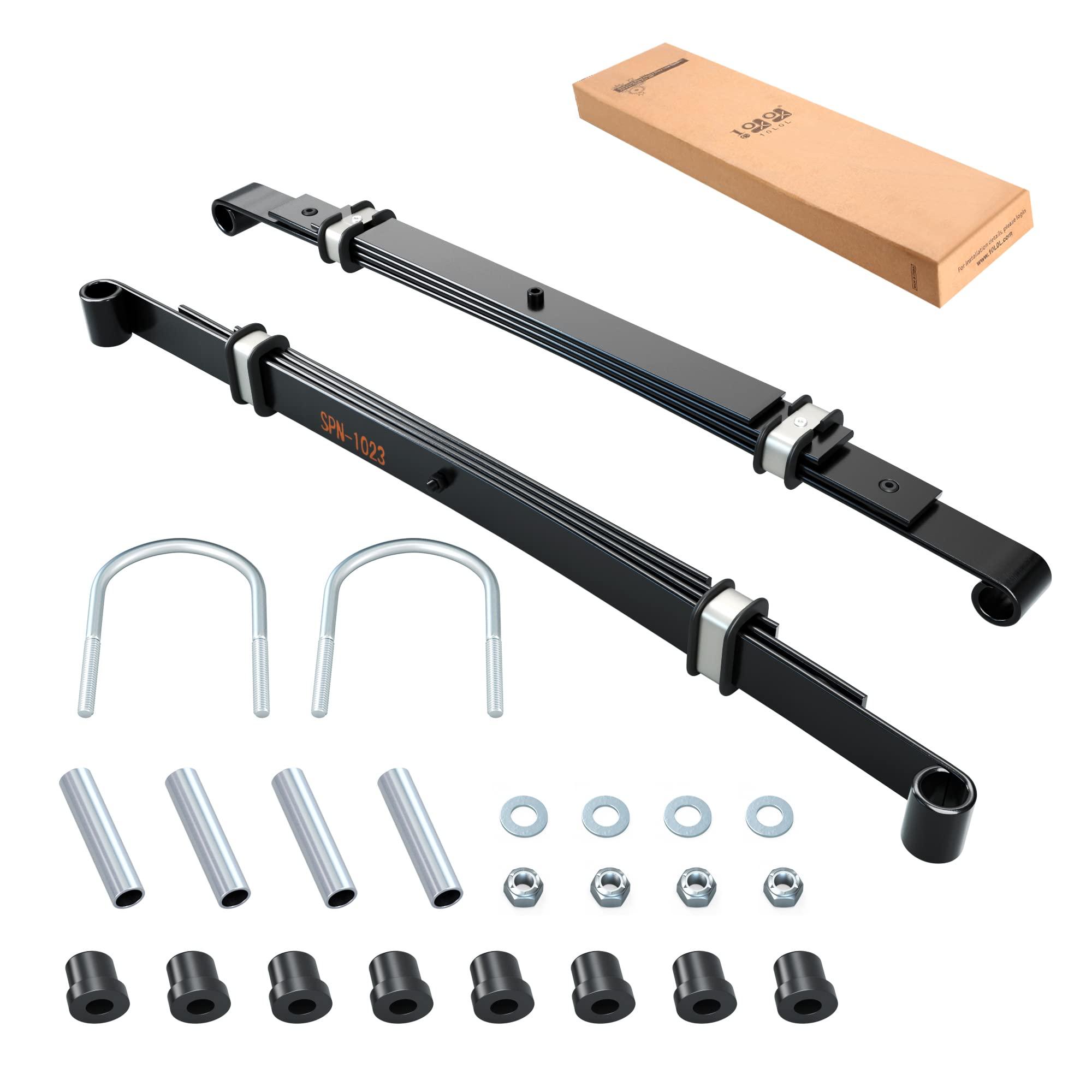10L0L 10L0L 4 Leaf Club Car Precedent Heavy Duty Rear Leaf Spring Kit for Precedent Gas & Electric 2004-Up OEM 102509301,102513001, with U Bolt and Bushings & Sleeves