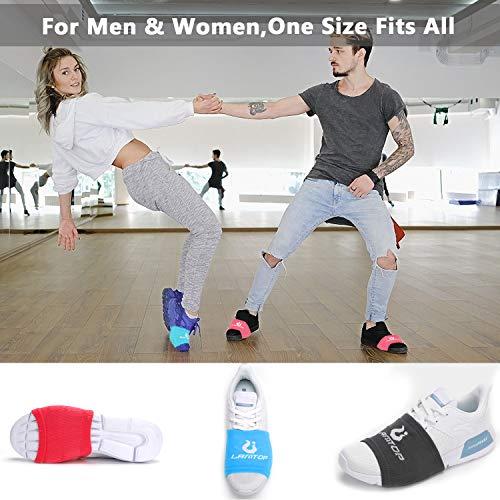 LAMANTOP LAMANTOP 2 Pairs Dance Socks Shoe Socks on Smooth Floors Over Sneakers,Dancing Shoe Sliders Ballet Dancers Turning Socks for Smooth Pivots and Turns on Wood Floors Protect Knees