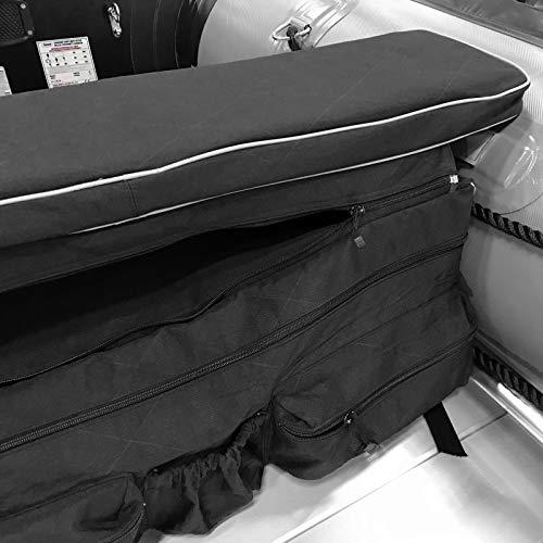 Seamax Seamax Universal Inflatable Boat Bench Seat Cushion and Detachable Seat Bag with Sunlitec 3-Layers Fabric and Reflective Edges (Size C - 38\" for 360-390 Boats)