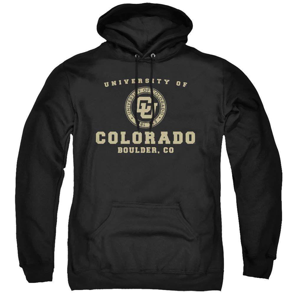 LOGOVISION University of Colorado Official Circle Logo Unisex Adult Pull-Over Hoodie, University of Colorado, Black, Medium
