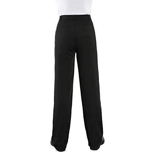 HAORUN HAORUN Men Ballroom Latin Modern Dance Pants Smooth Practice Trousers Slim Fit Black
