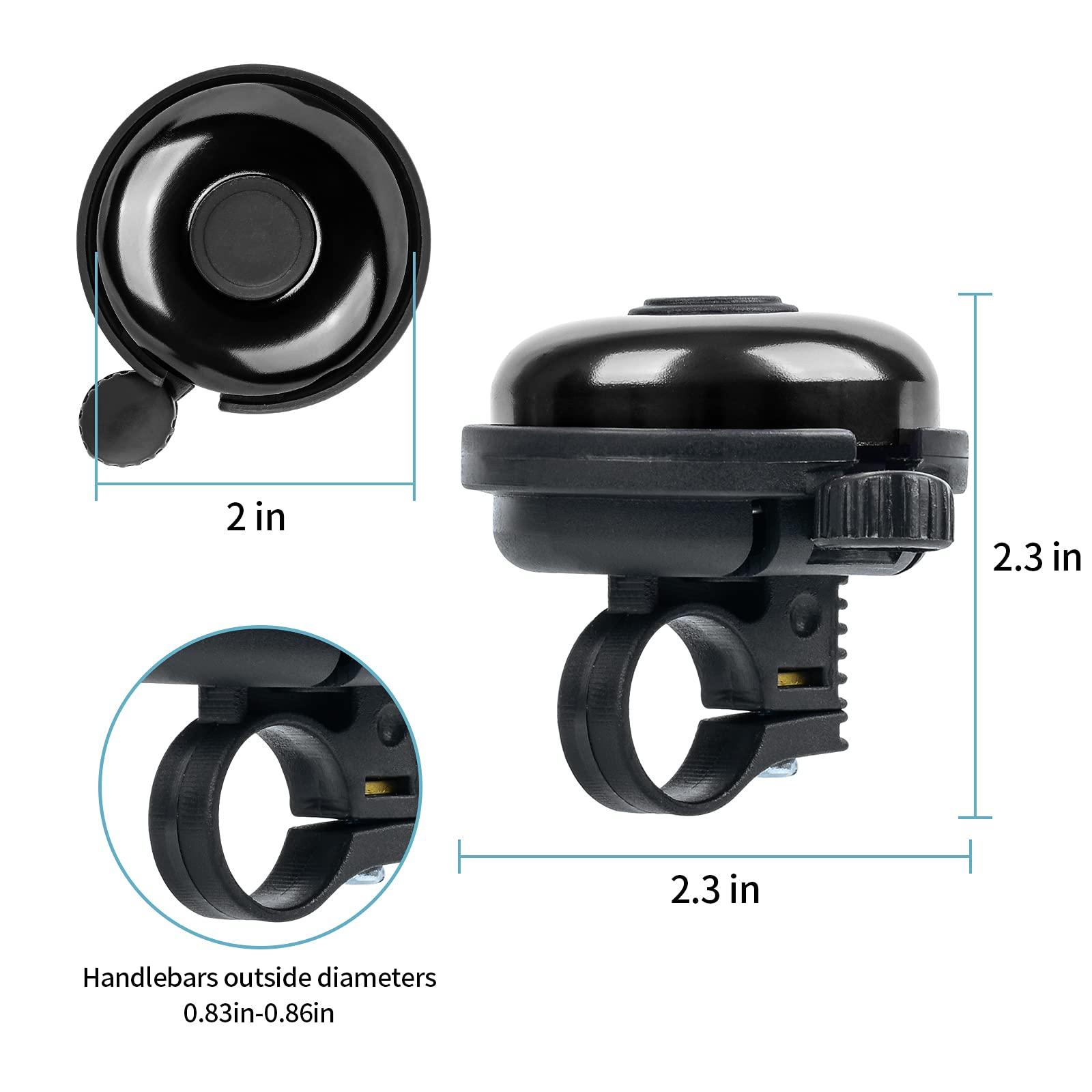 Xthuge Xthuge Classic Bike Bell, Aluminum Bicycle Bell, Loud Crisp Clear Sound Bicycle Bike Bell for Adults Kids(Black-Right Hand Use)