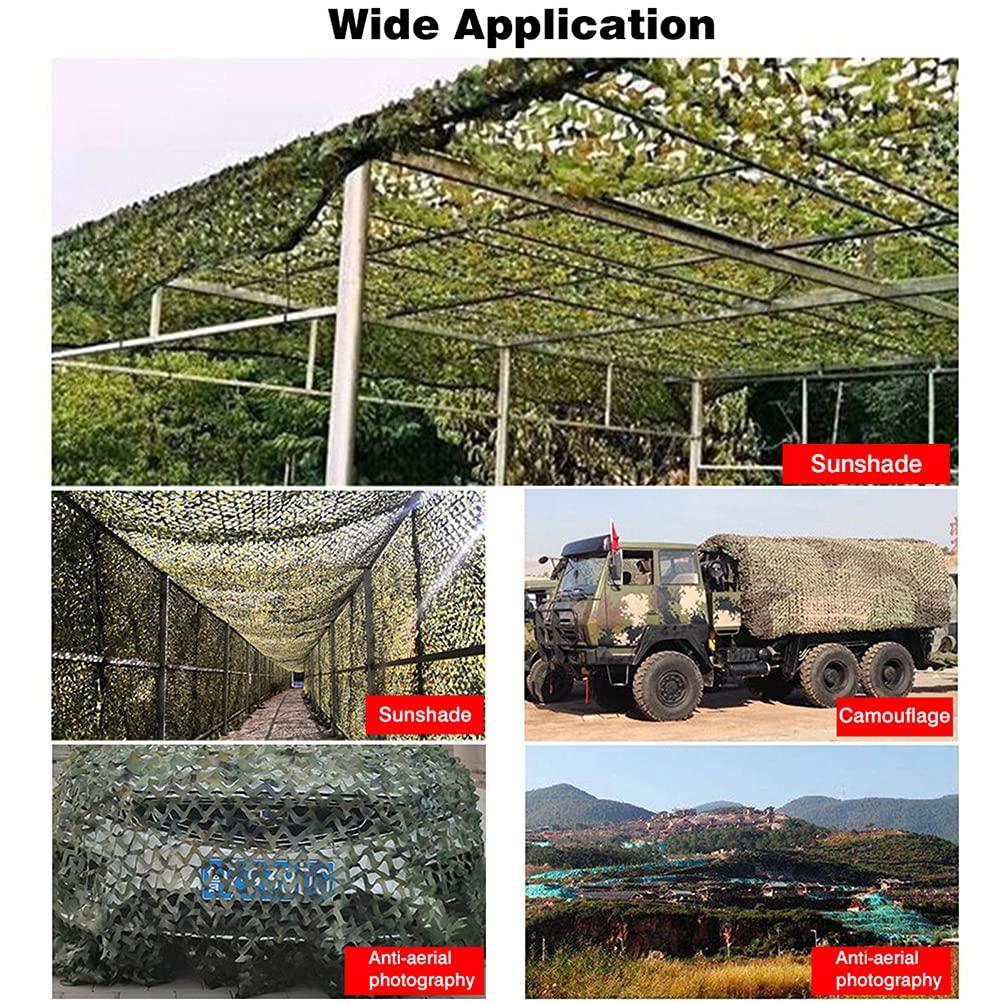 bandezid Camo Netting Bulk Roll Camouflage Net Military Nets,Sunscreen Nets,Camouflage Netting Camo Netting Army Camo Net for Camping Hunting Shooting Outdoor Sunshade Jungle -Camouflage net 4x6m(13x20ft)