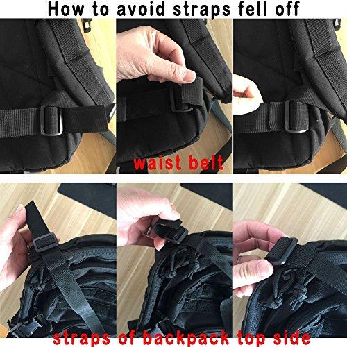 unp REEBOW GEAR Military Tactical Backpack Large Army 3 Day Assault Pack Molle Bug Bag Backpacks Rucksacks for Outdoor Sport Hiking Camping Hunting 40L Black XC