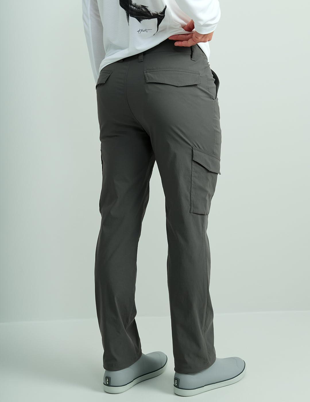 HUK HUK Men's Standard Icon Pro, Performance Fishing Cargo Pocket Pants, Volcanic Ash, 36