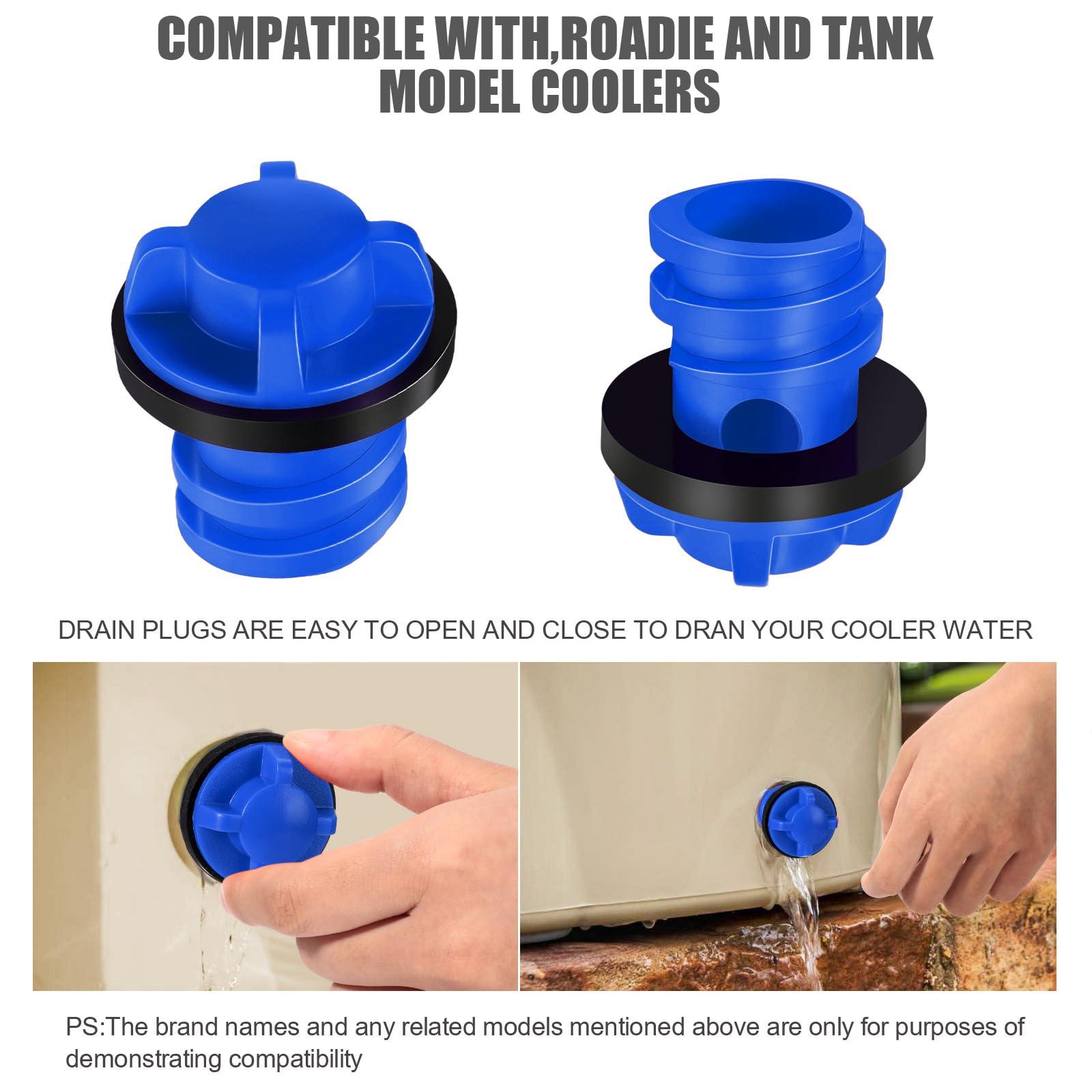 Honoson Honoson Cooler Drain Plug Replacement Parts Cooler Accessories Kit Compatible with Most Rotomolded Coolers Including Most Major Brands Small Drain Plug with Leak-Proof Design (Dark Blue)