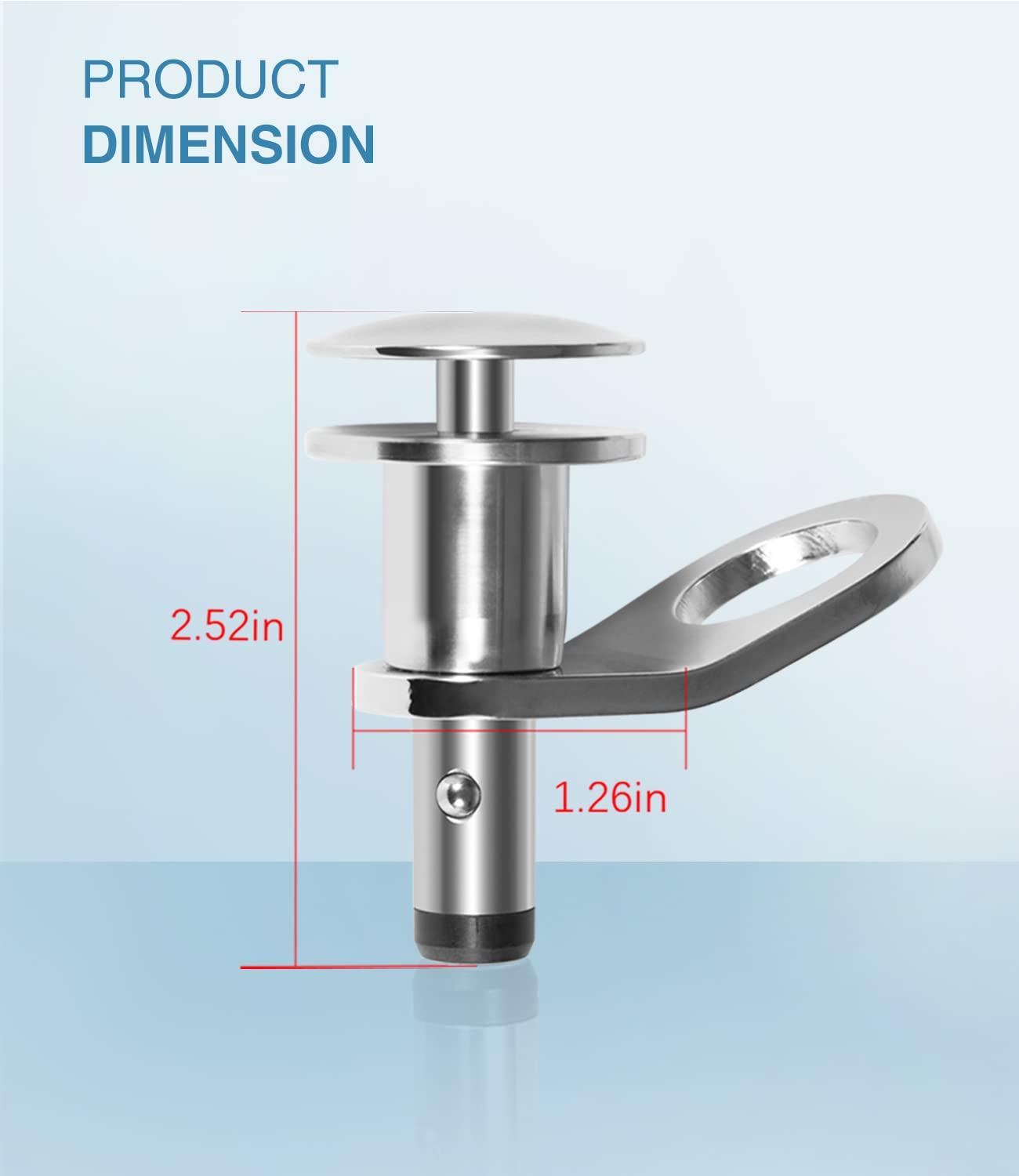 sixcow sixcow 1/2\'\' Quick Release Boat Fender Holder - Marine Stainless Steel Quick-Release Boat Fender Holder Mount Cleat Hook, Receiver Not Included